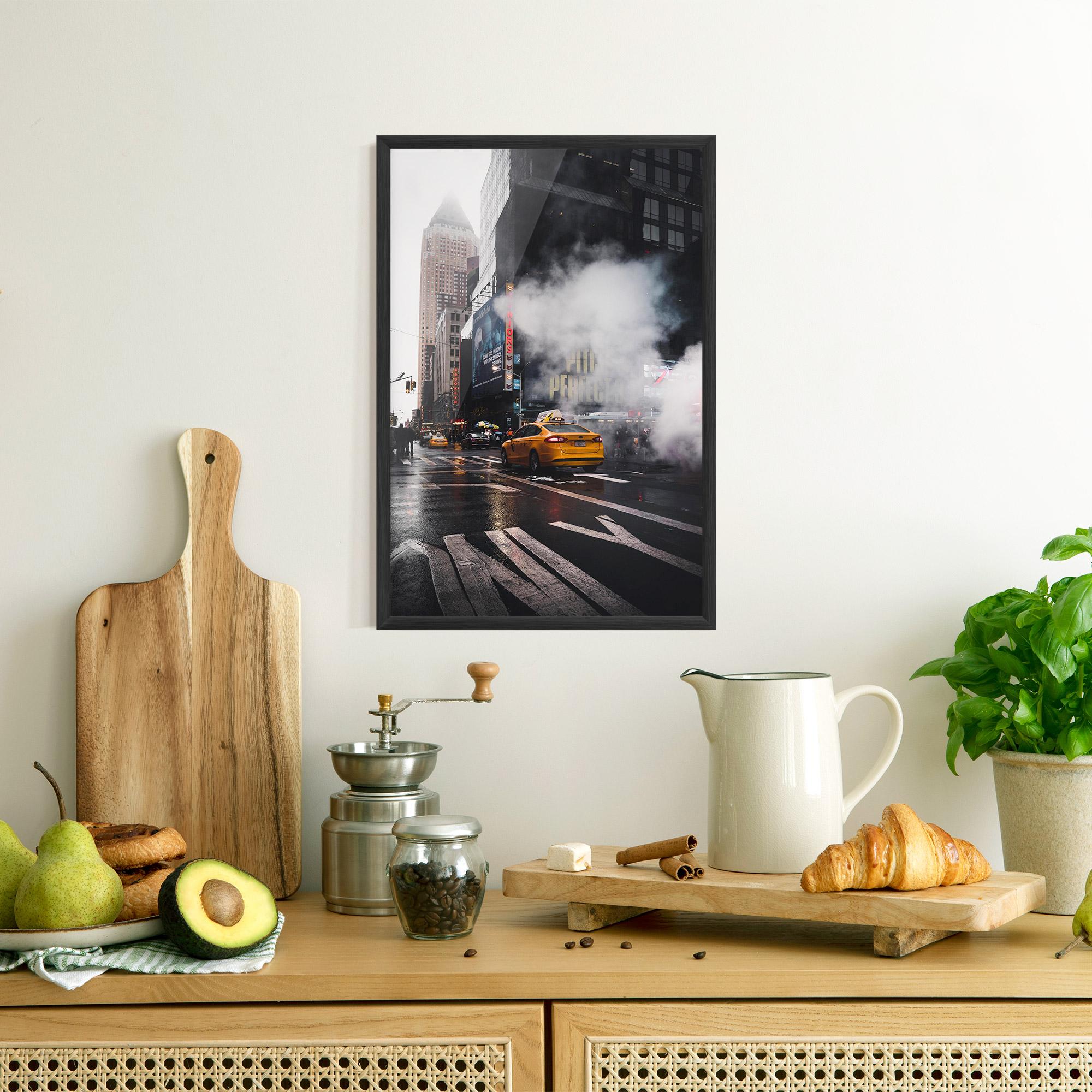 Gerahmte Poster Taxi Smoke City mockup 8