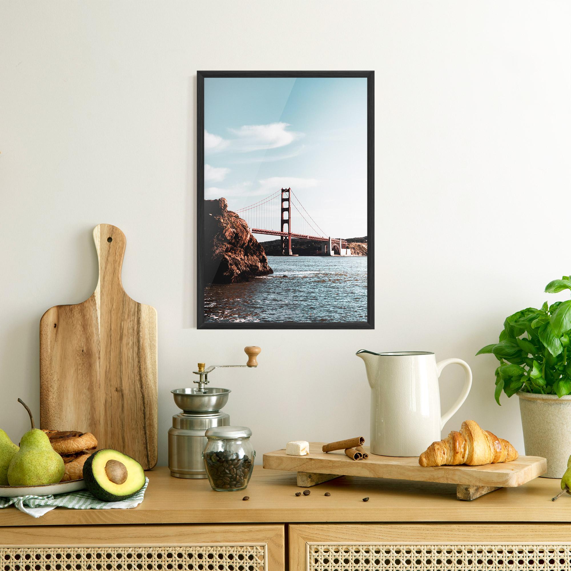 Gerahmte Poster Water Red Bridge mockup 8