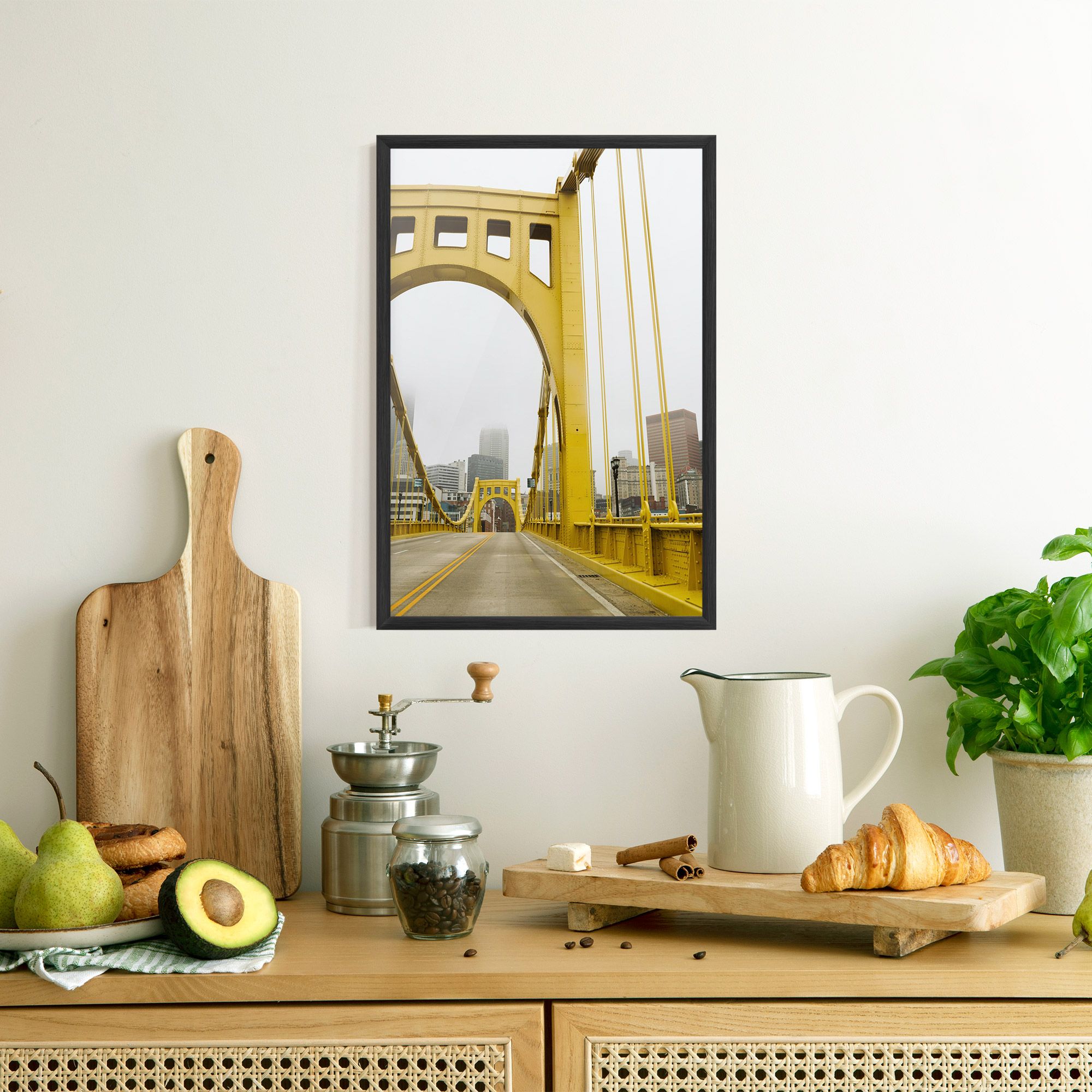 Yellow Foggy Bridge mockup 8
