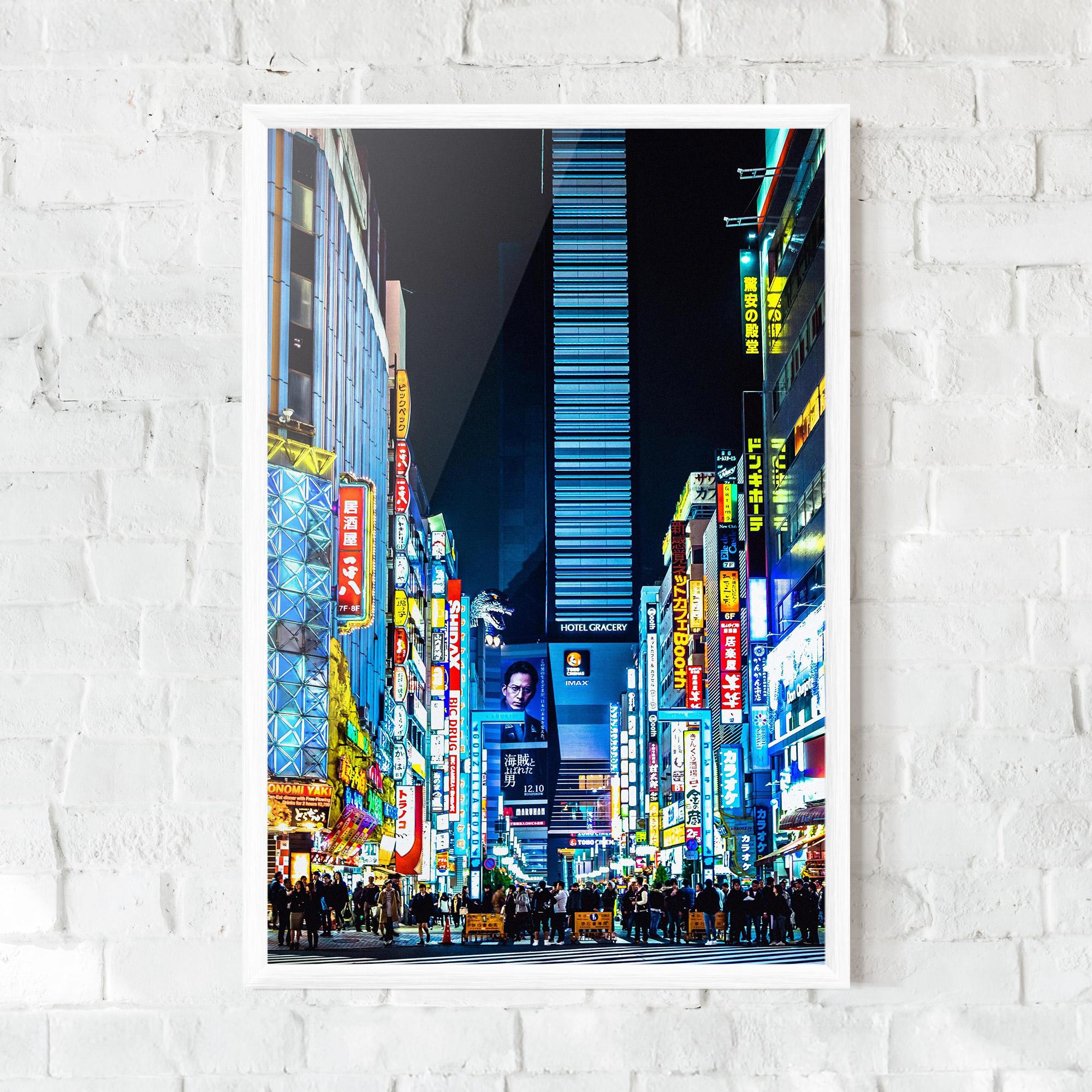 Gerahmte Poster Colorful City Lights mockup 0