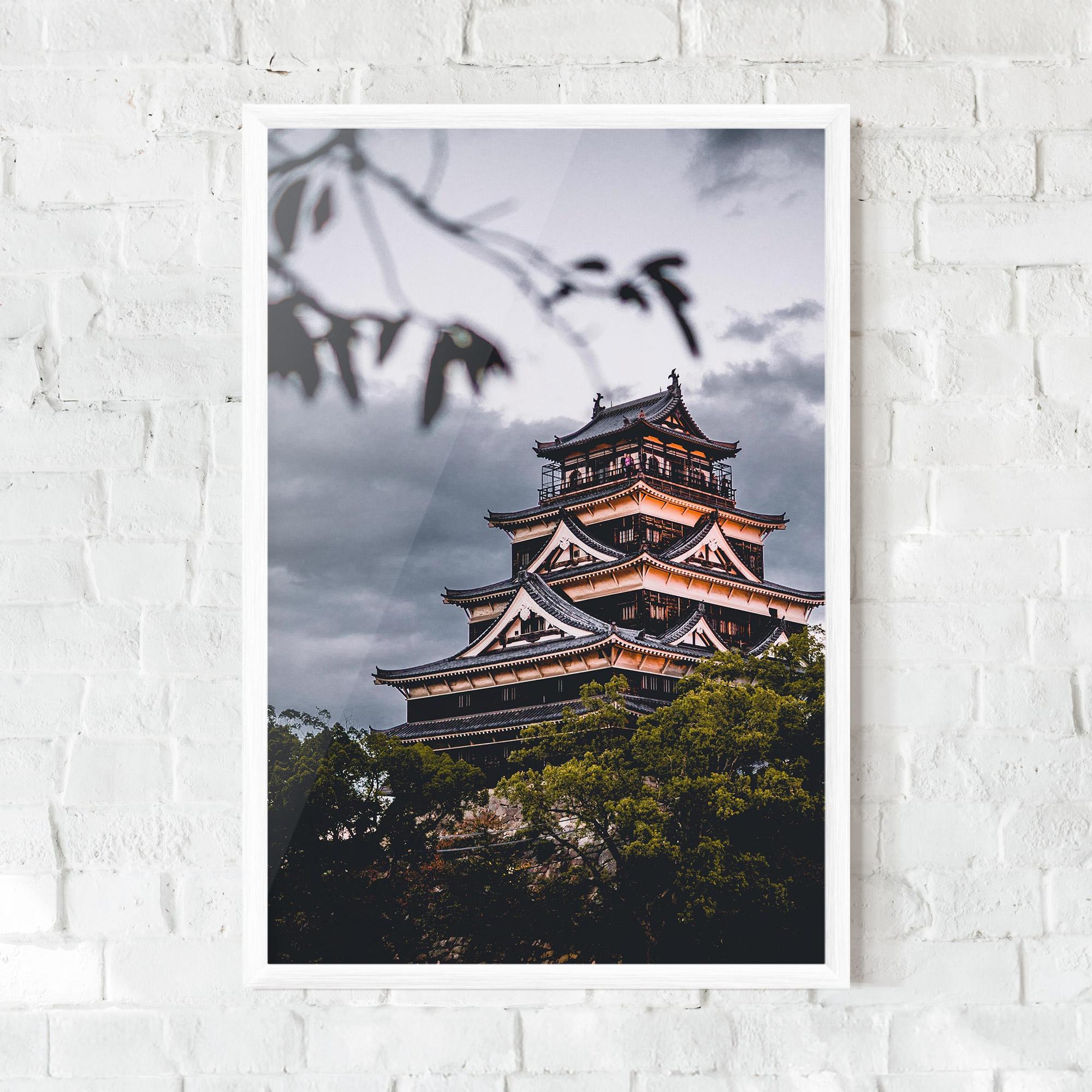 Gerahmte Poster Hiroshima Castle mockup 0