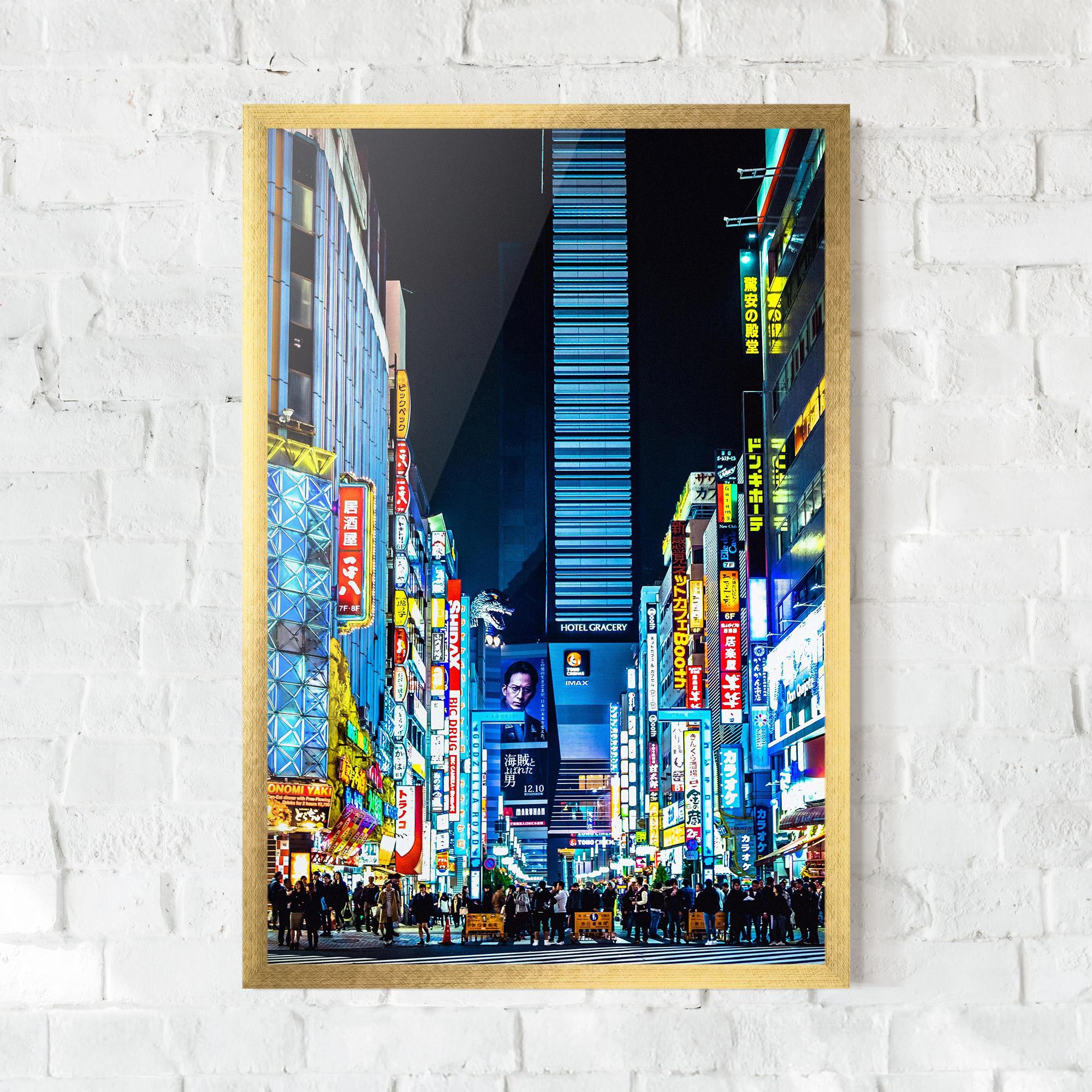 Gerahmte Poster Colorful City Lights mockup 0