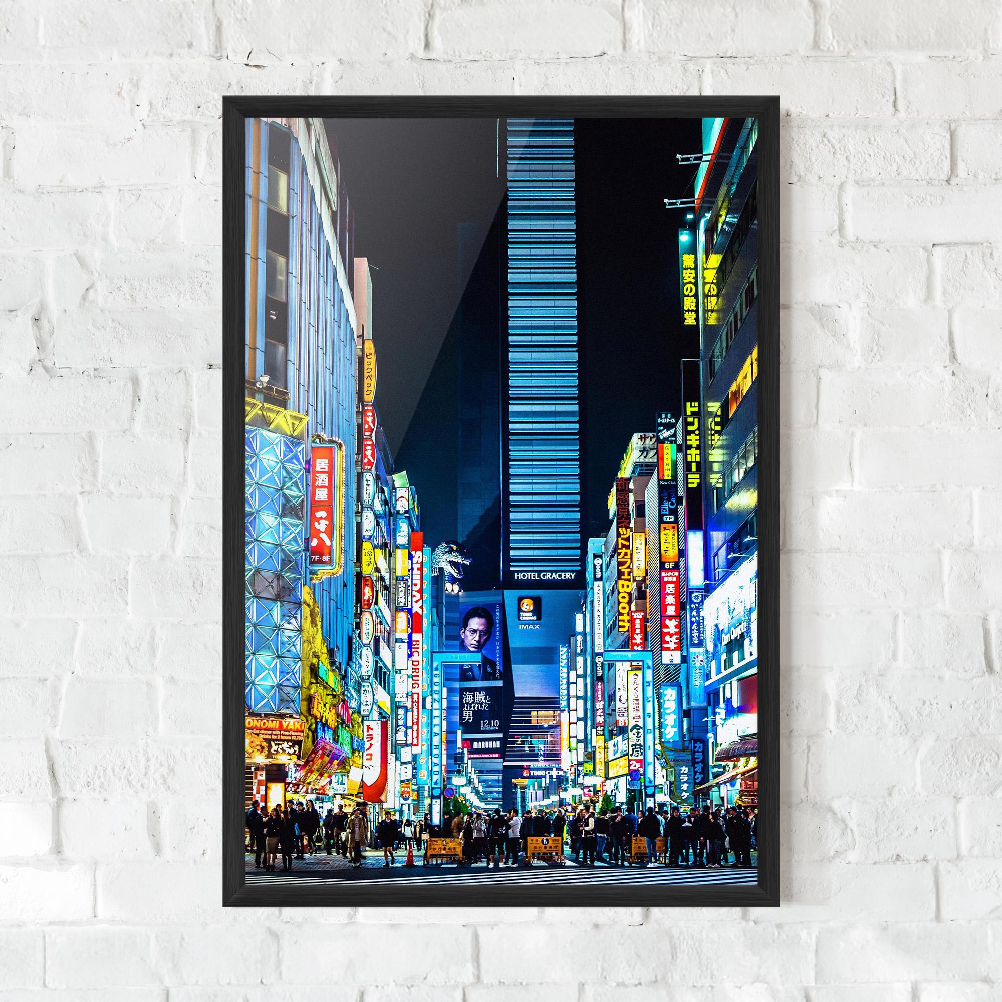 Gerahmte Poster Colorful City Lights mockup 0
