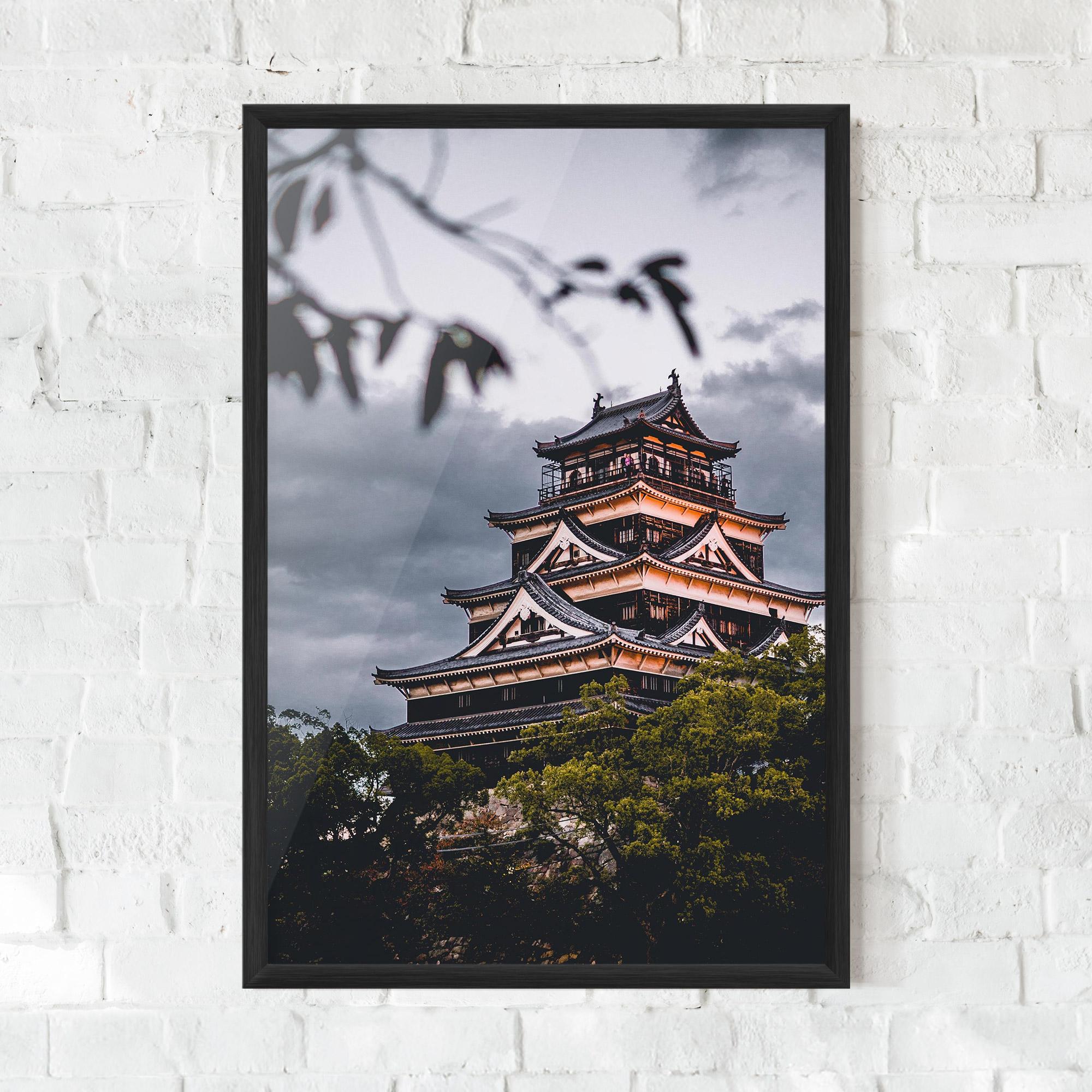 Gerahmte Poster Hiroshima Castle mockup 0
