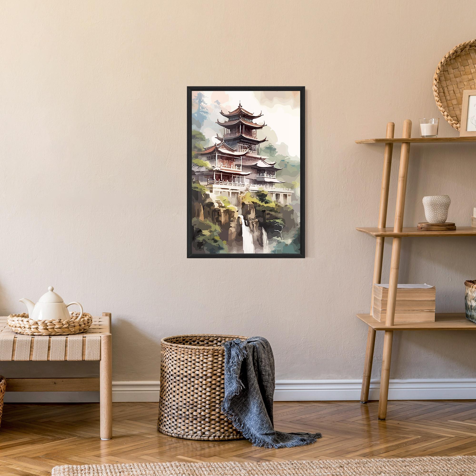 Gerahmte Poster Temple Painting mockup 9