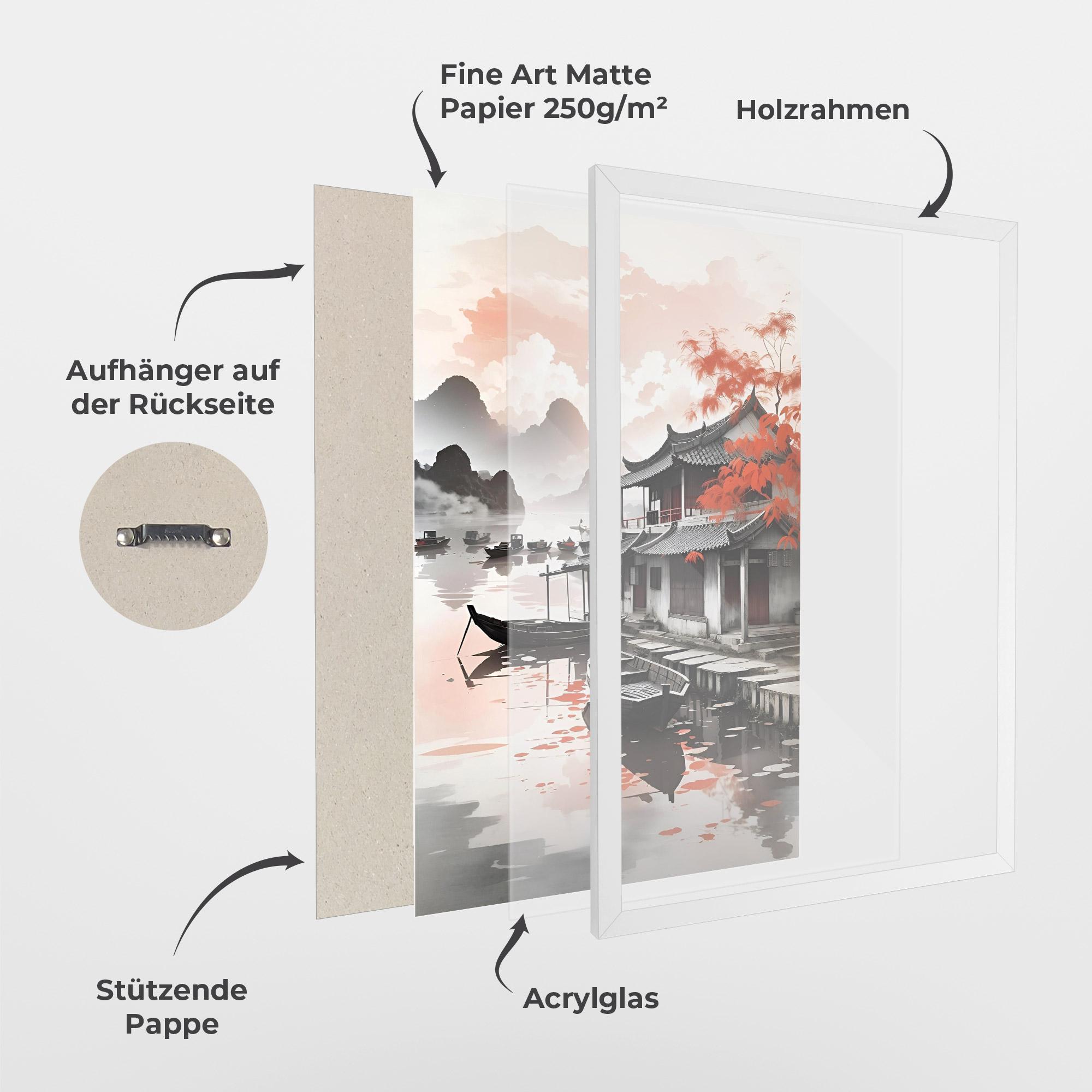 Gerahmte Poster Architecture Reflections mockup 1