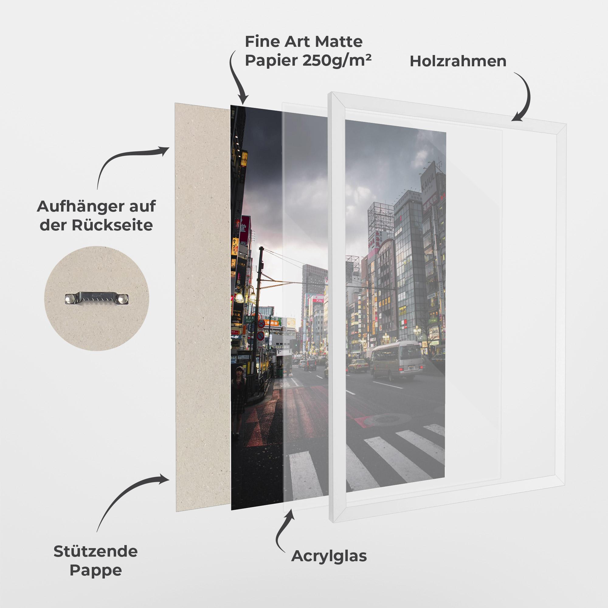 Gerahmte Poster Shinjuku mockup 1
