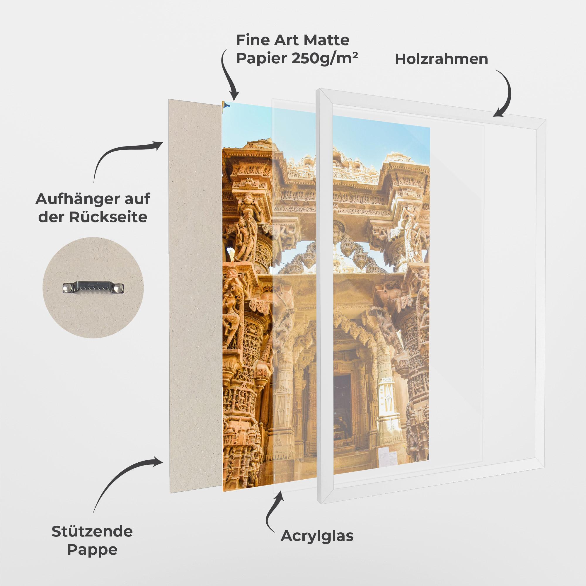 Gerahmte Poster Temples Of Jaisalmer mockup 1