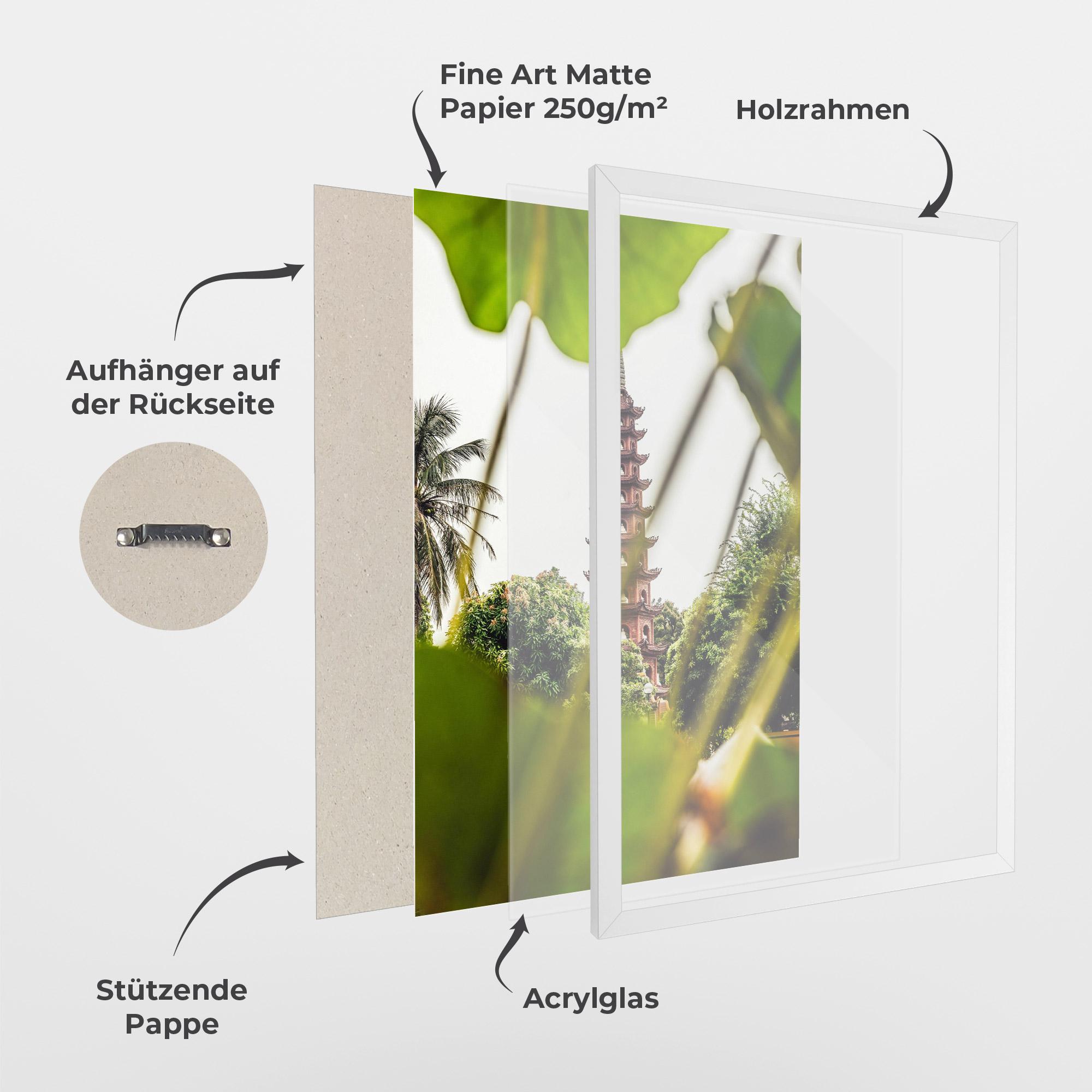 Gerahmte Poster Tran Quoc Pagoda mockup 1