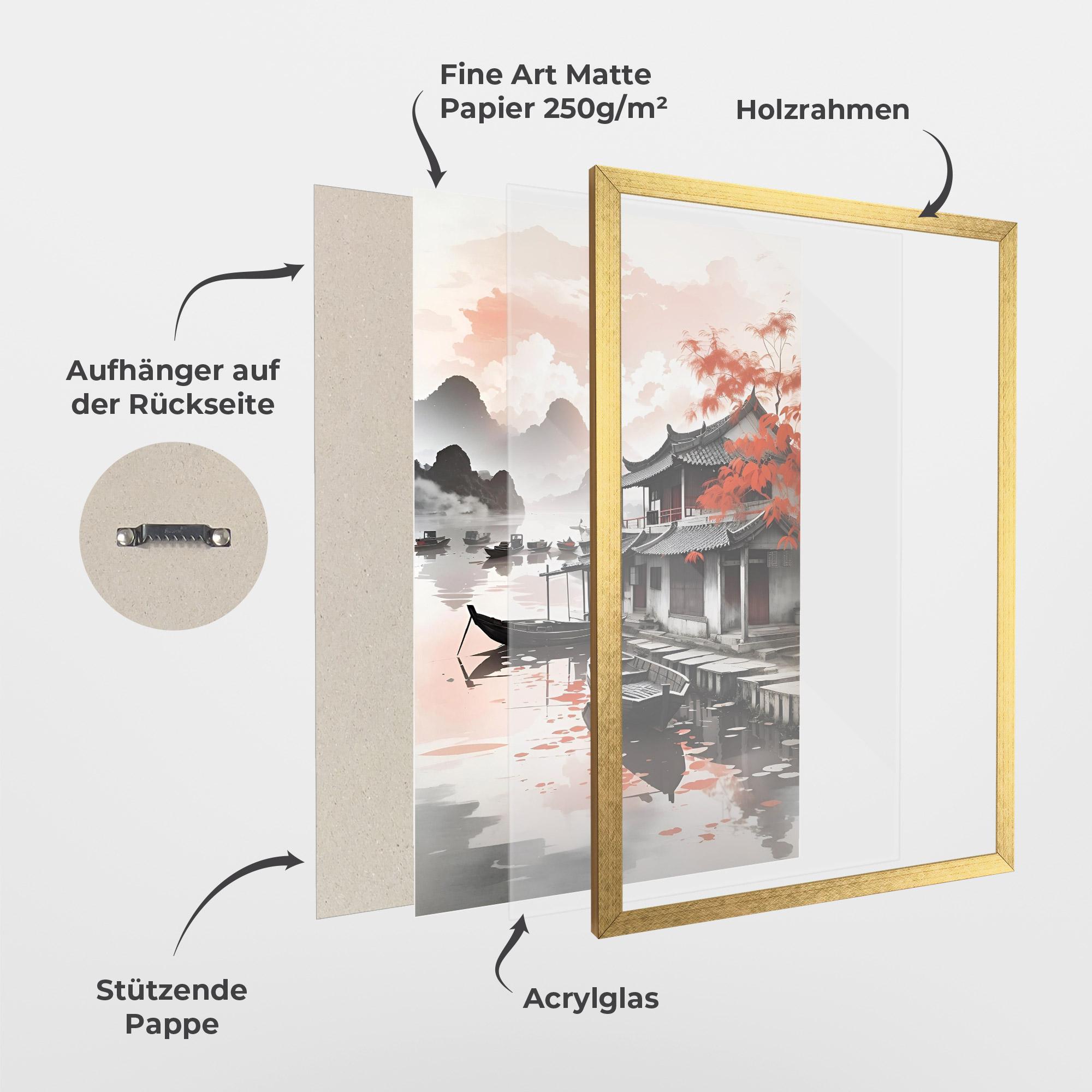 Gerahmte Poster Architecture Reflections mockup 1