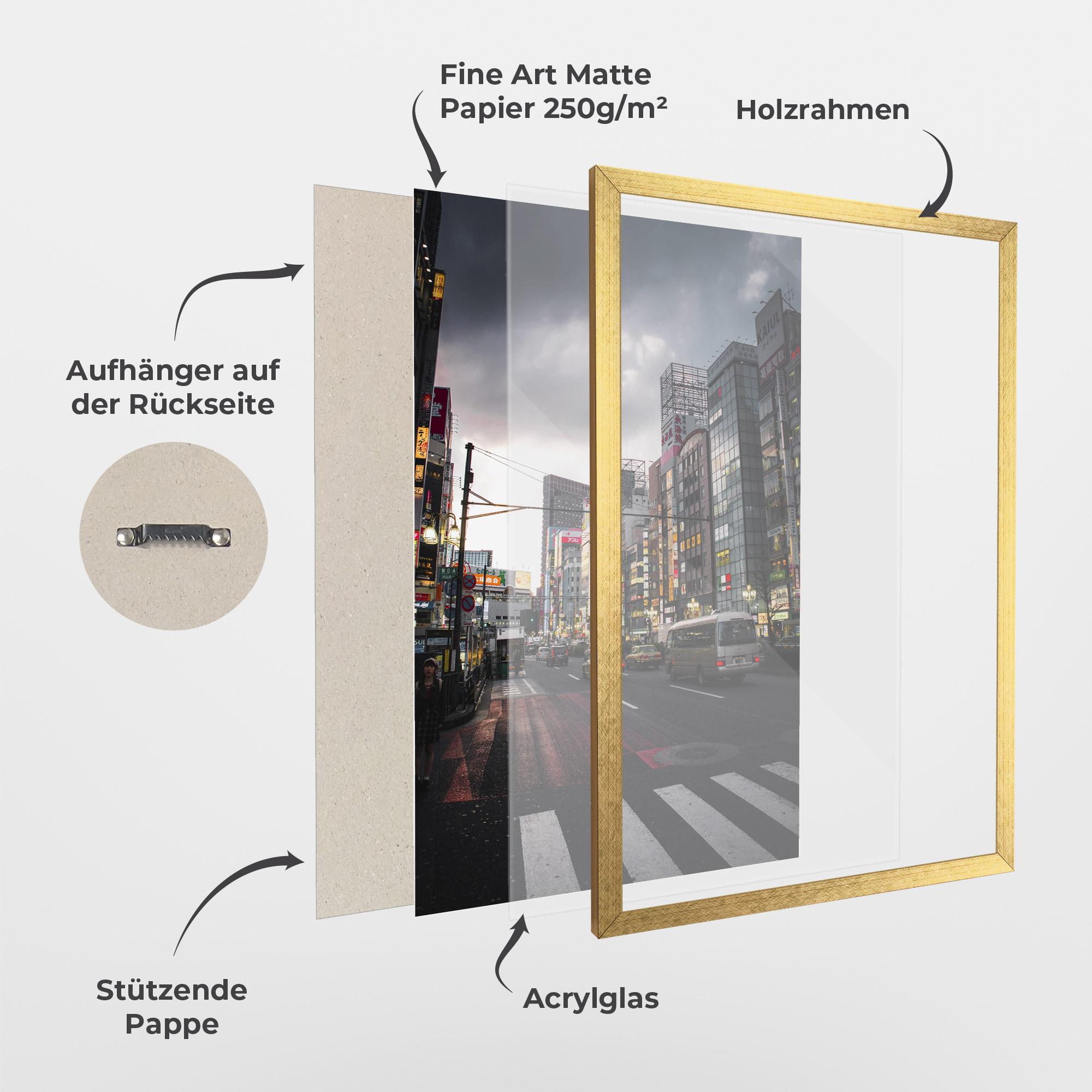 Gerahmte Poster Shinjuku mockup 1