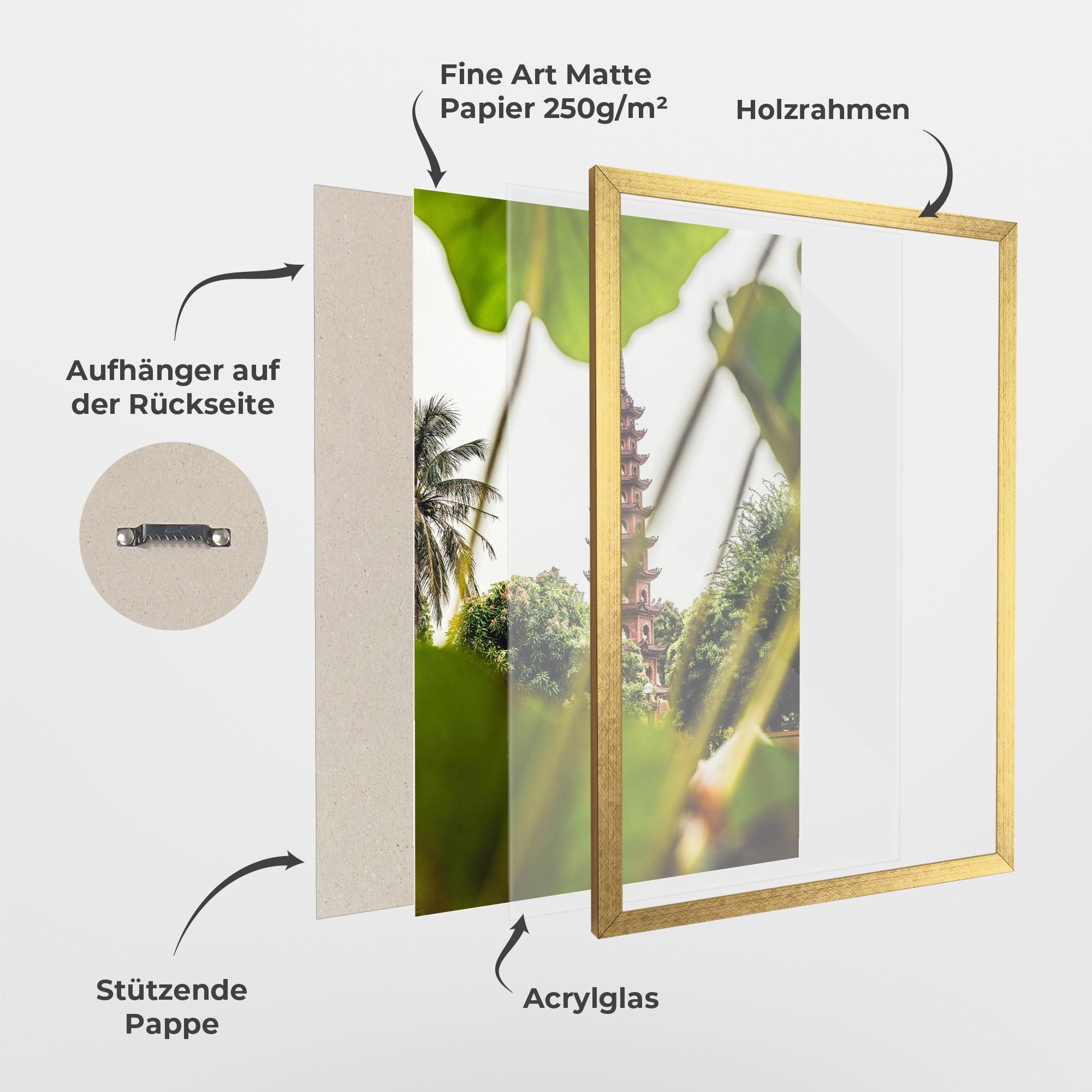 Gerahmte Poster Tran Quoc Pagoda mockup 1