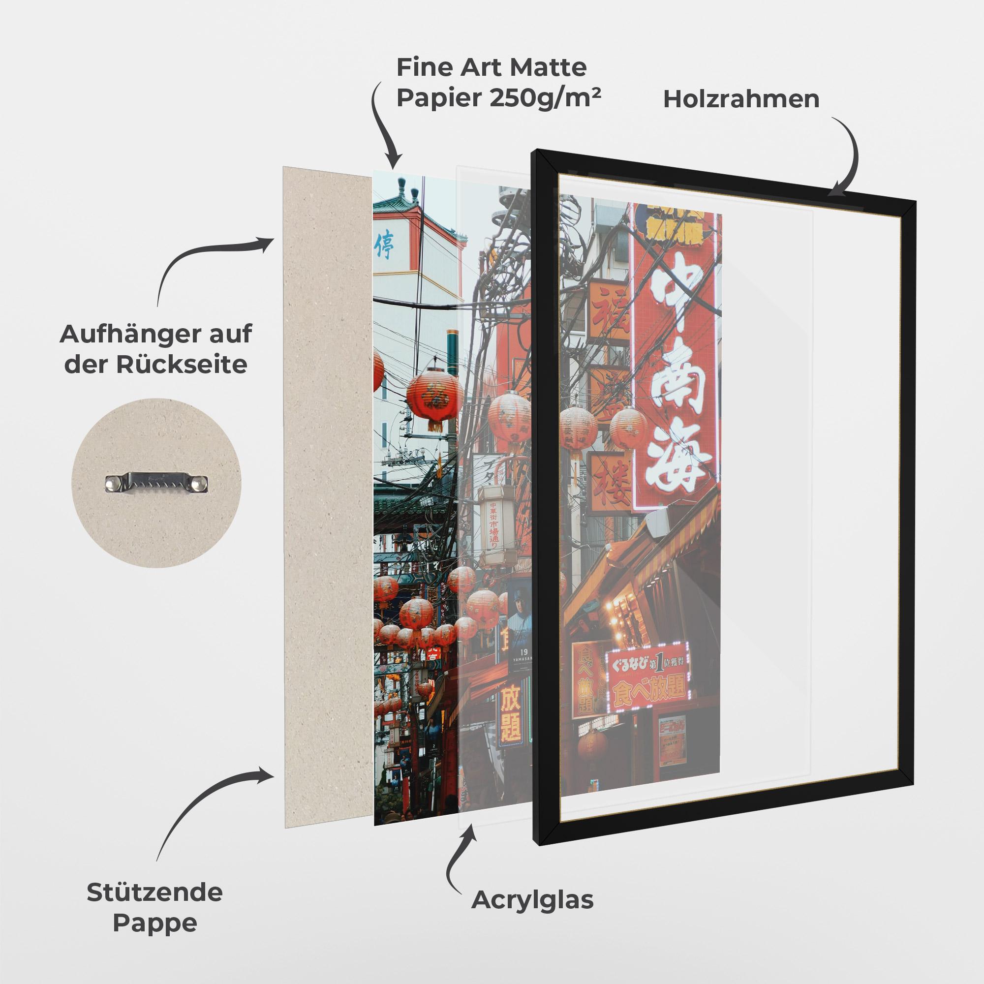 Gerahmte Poster Chinatown mockup 1