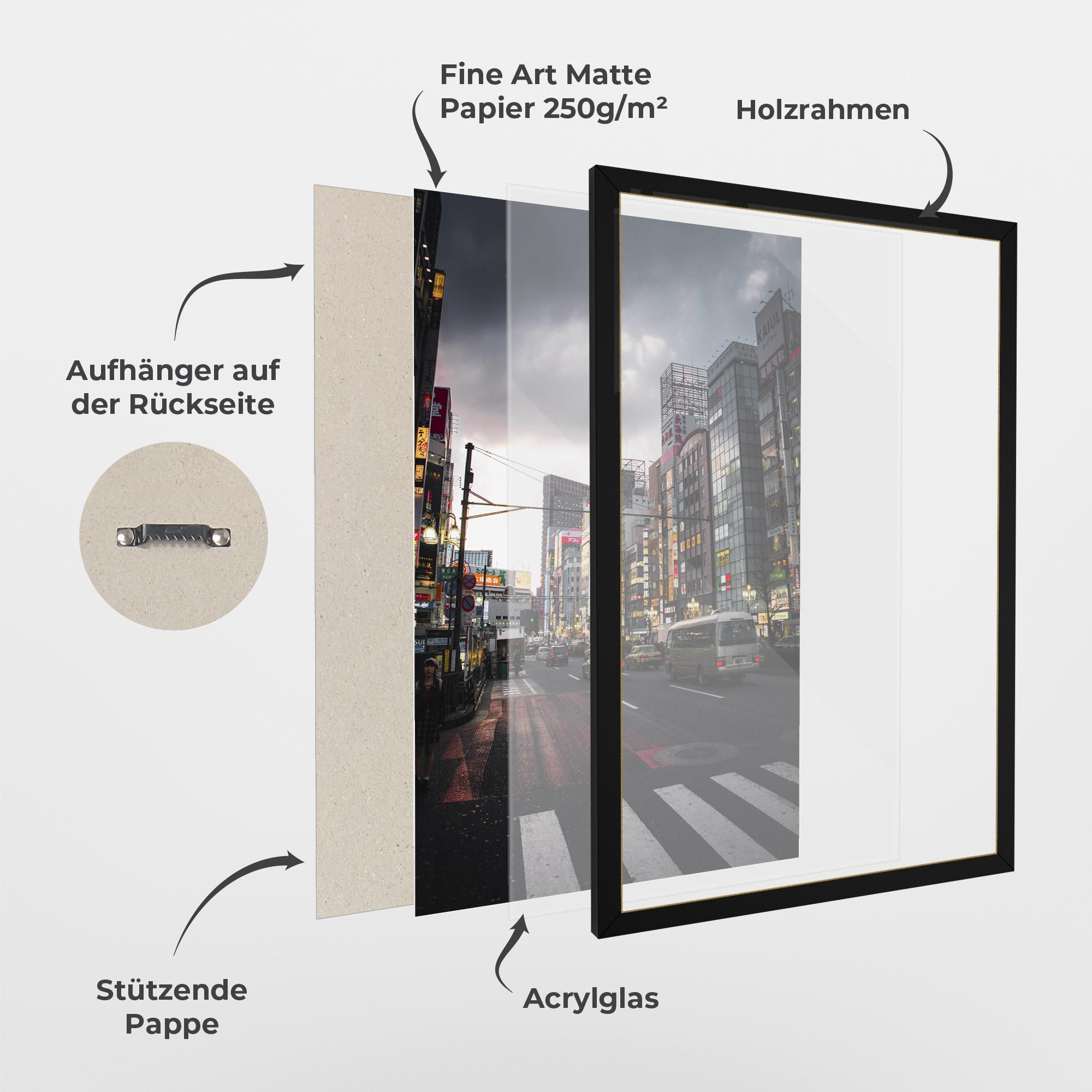 Gerahmte Poster Shinjuku mockup 1