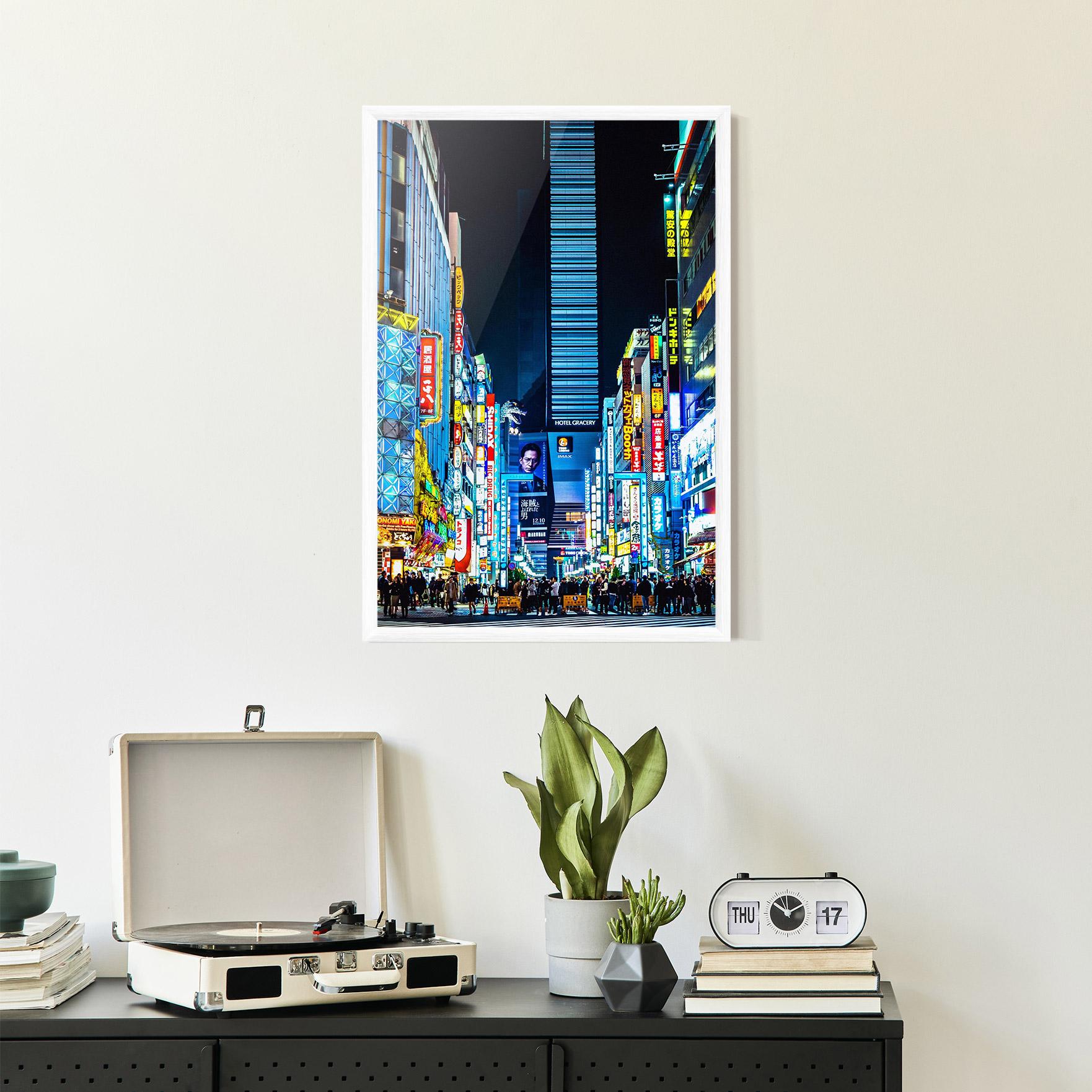 Gerahmte Poster Colorful City Lights mockup 2
