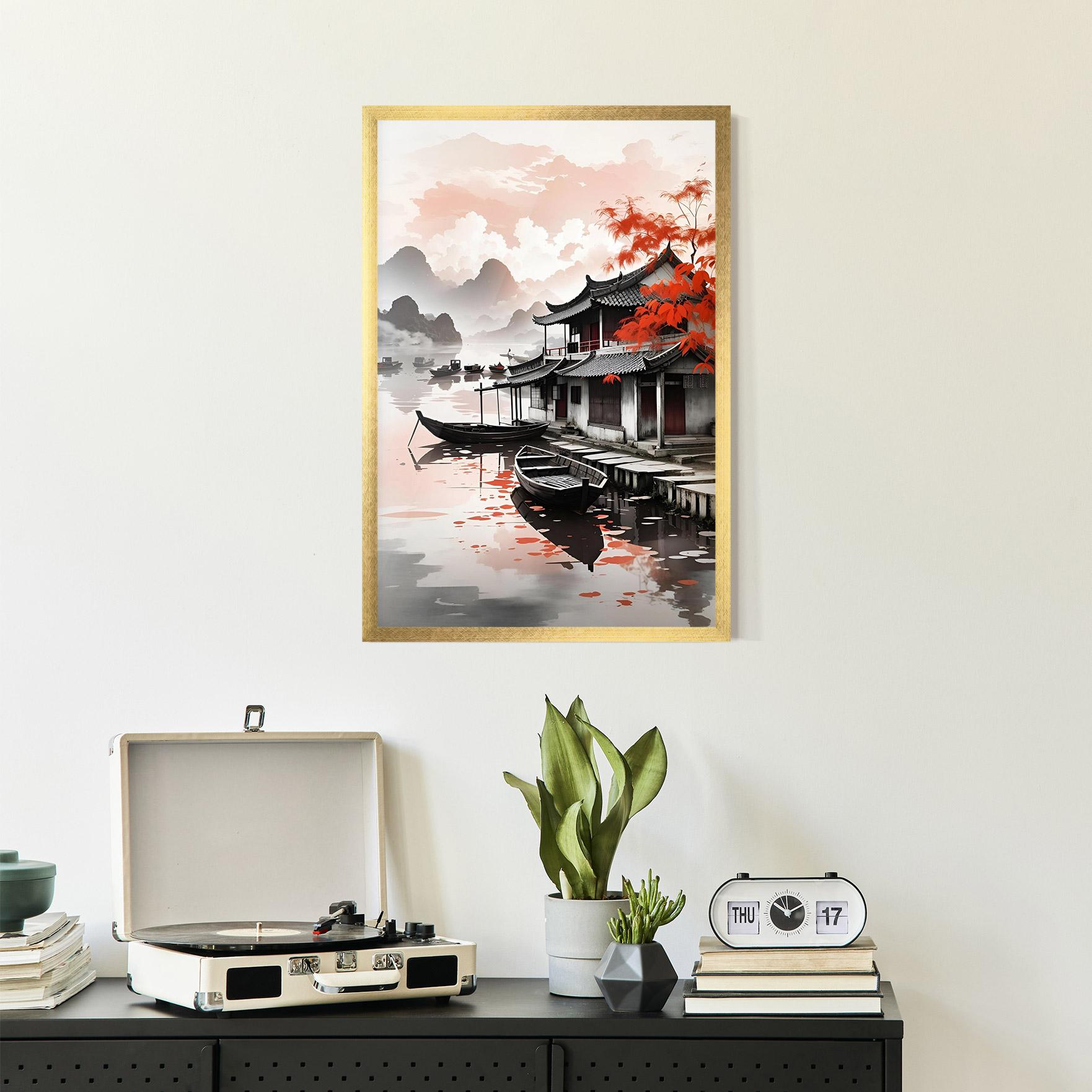 Gerahmte Poster Architecture Reflections mockup 2