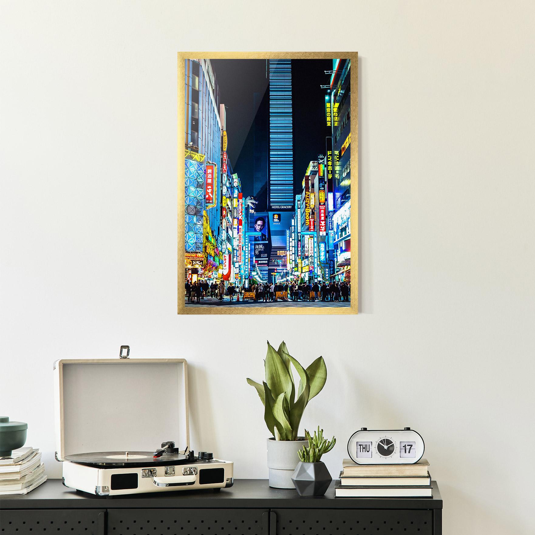 Gerahmte Poster Colorful City Lights mockup 2