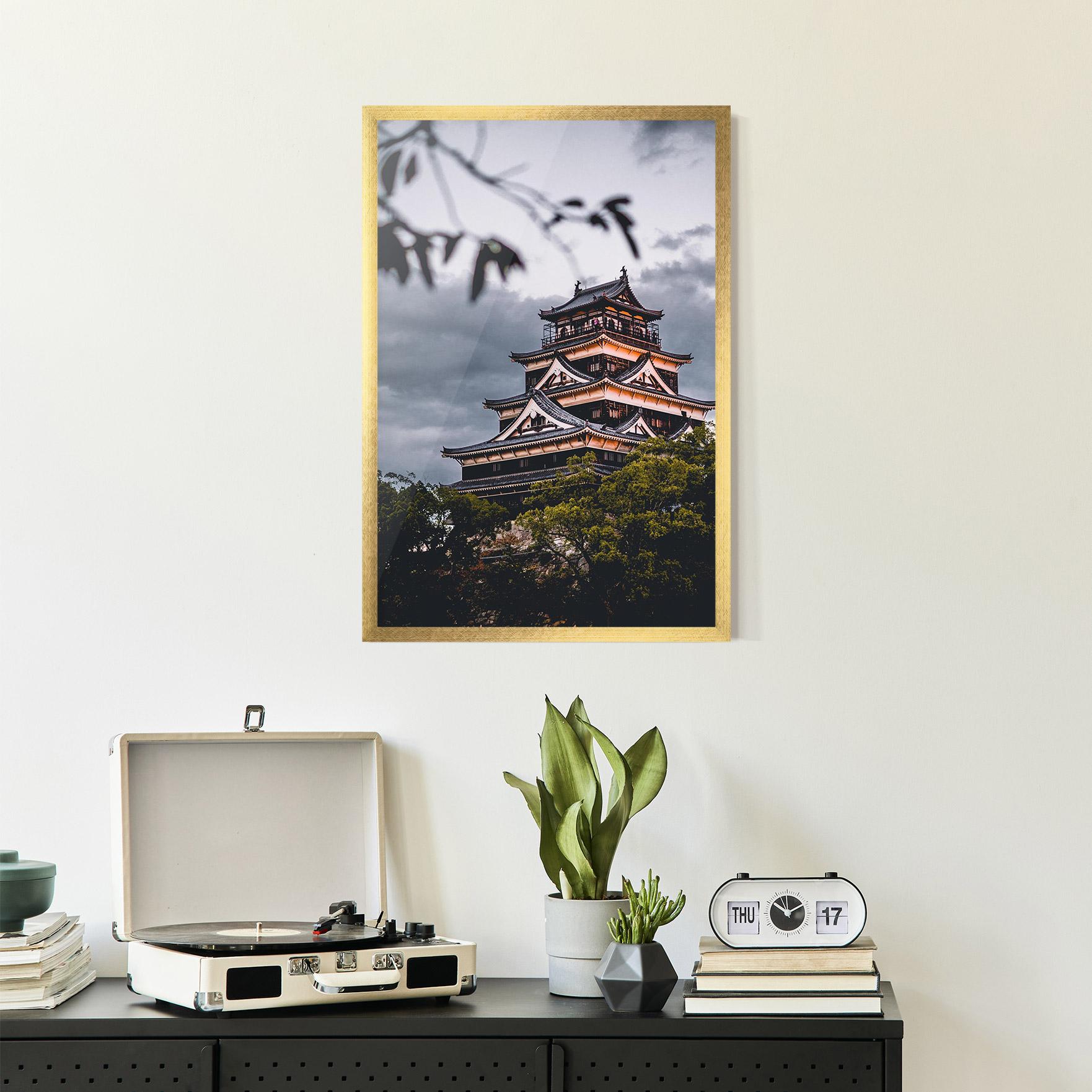 Gerahmte Poster Hiroshima Castle mockup 2