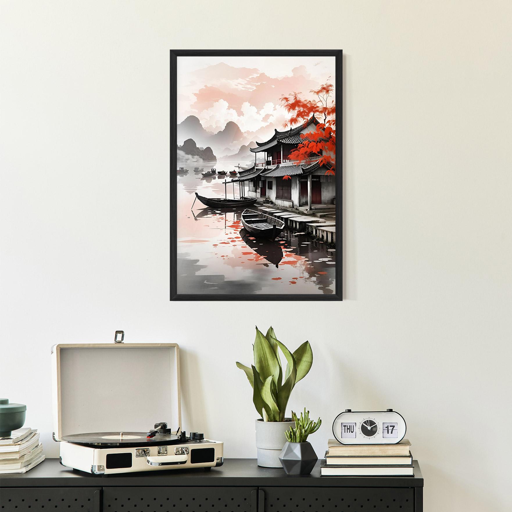 Gerahmte Poster Architecture Reflections mockup 2