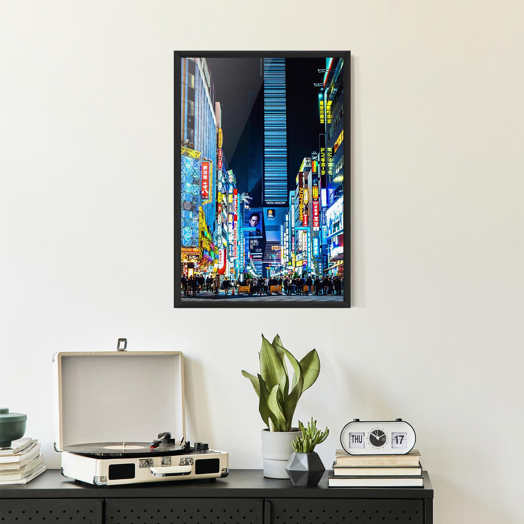 Gerahmte Poster Colorful City Lights mockup 2
