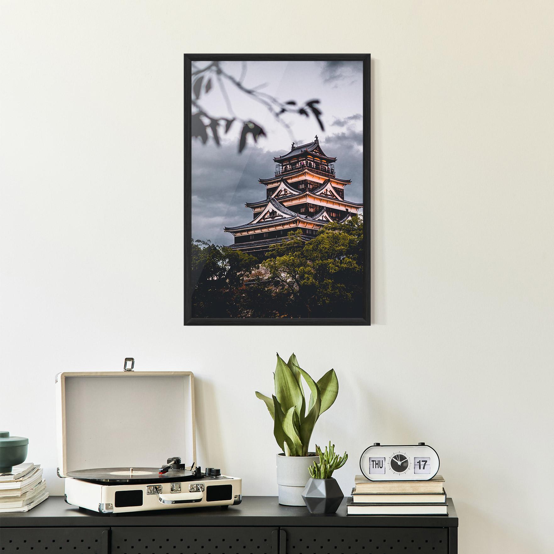 Gerahmte Poster Hiroshima Castle mockup 2