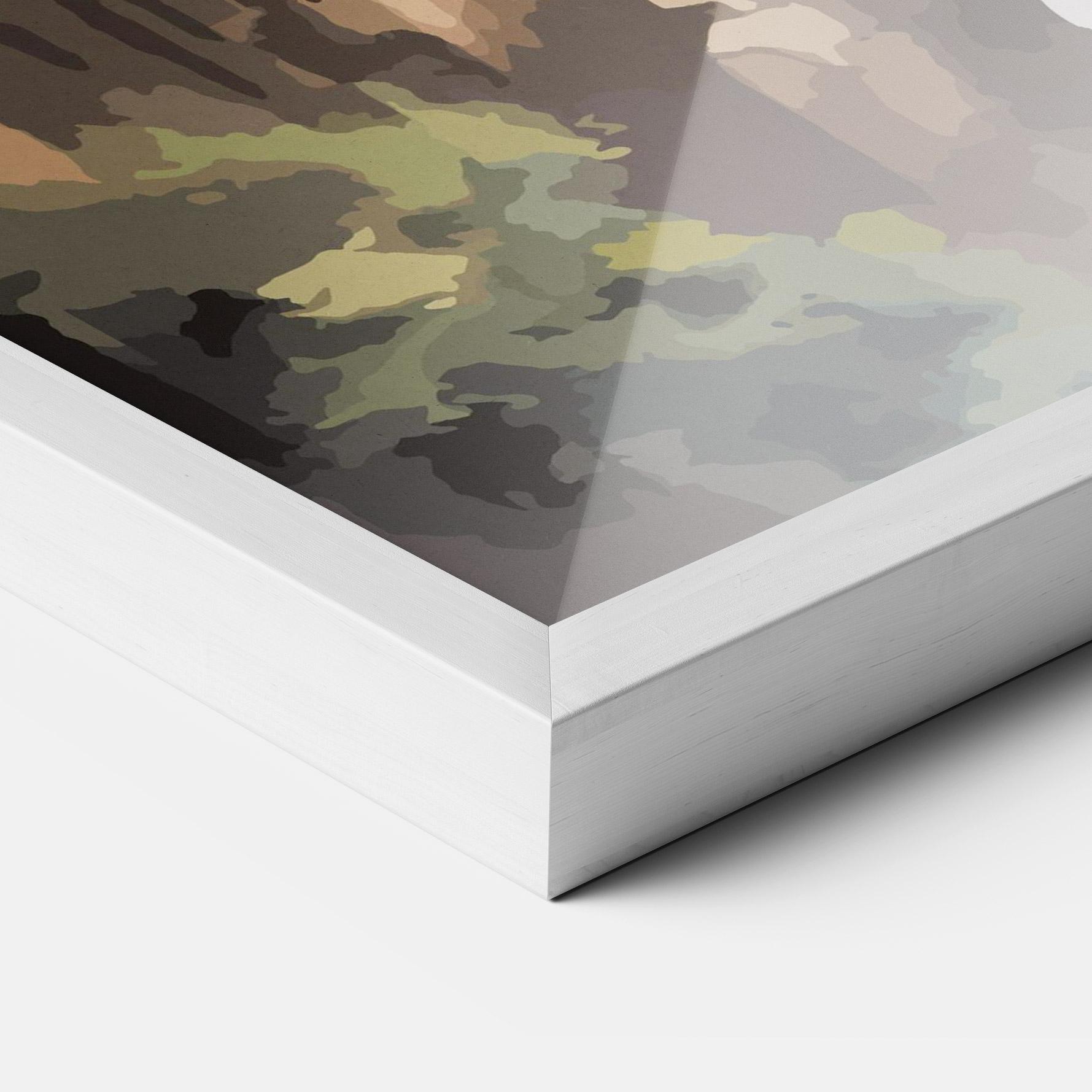 Gerahmte Poster Temple Painting mockup 3