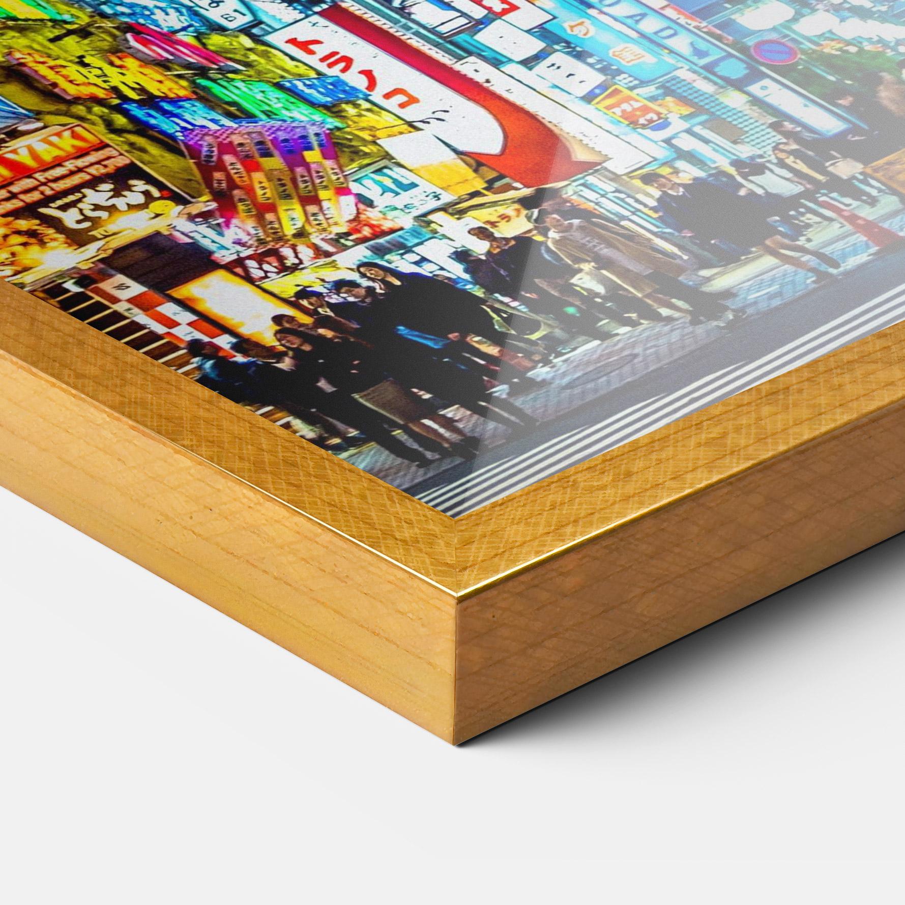 Gerahmte Poster Colorful City Lights mockup 3