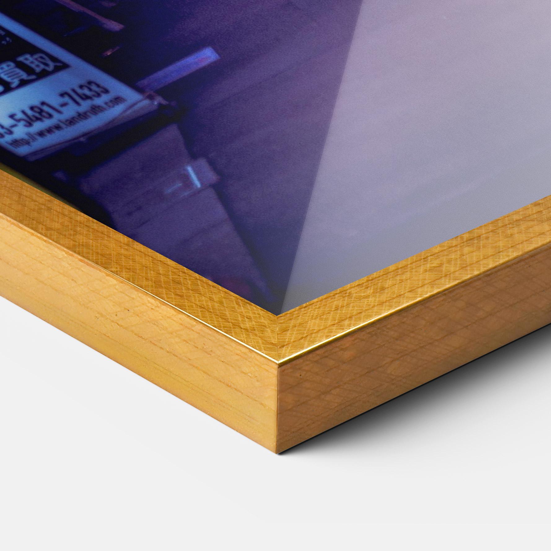 Gerahmte Poster Purple Blue Lights mockup 3