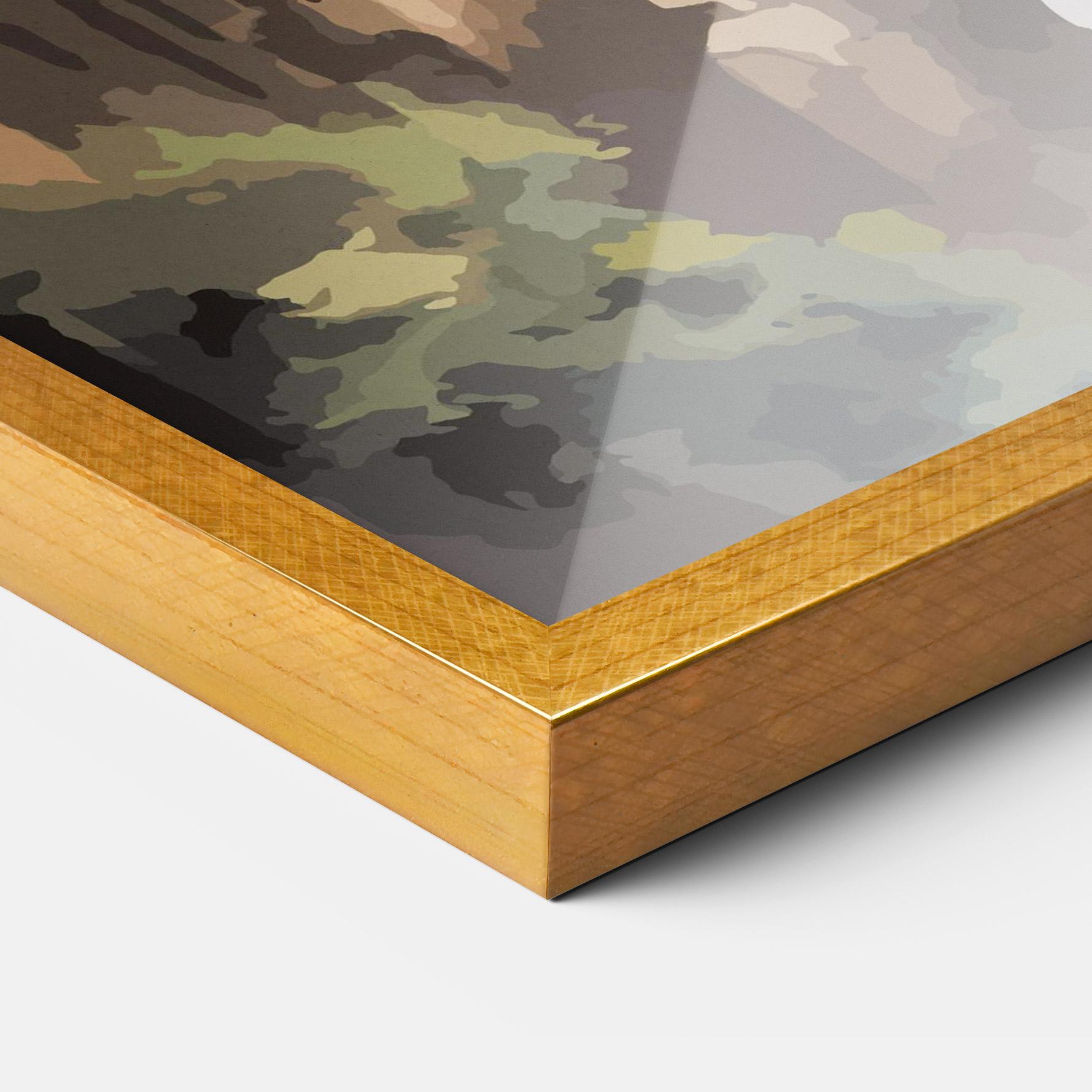 Gerahmte Poster Temple Painting mockup 3