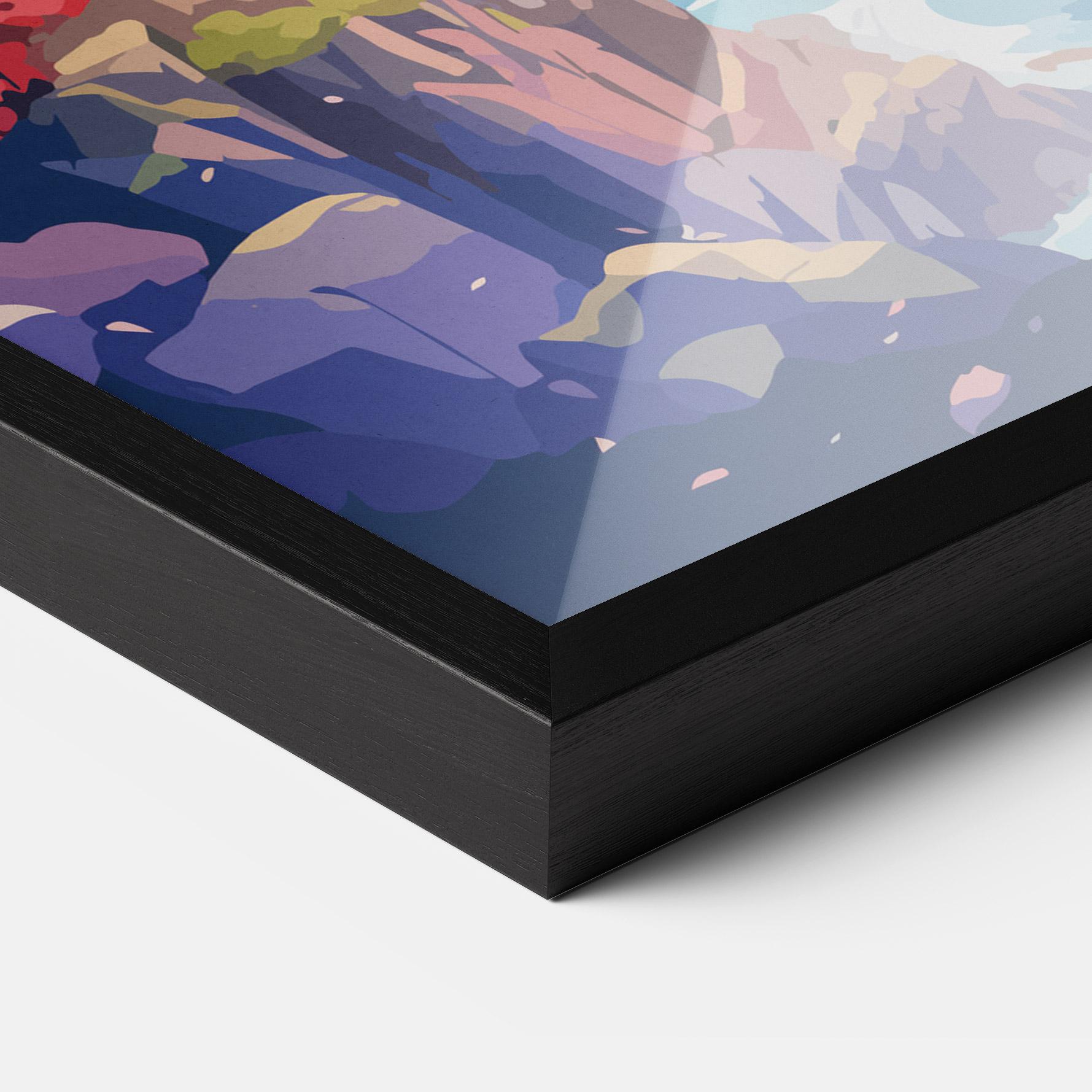 Gerahmte Poster City Style Art mockup 3