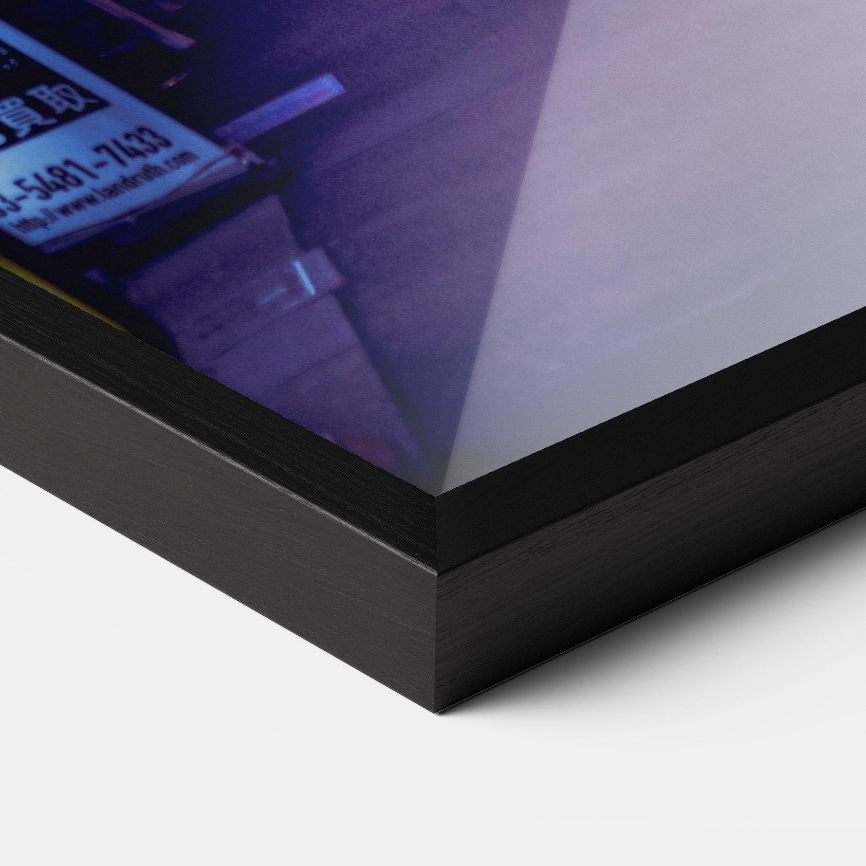 Gerahmte Poster Purple Blue Lights mockup 3