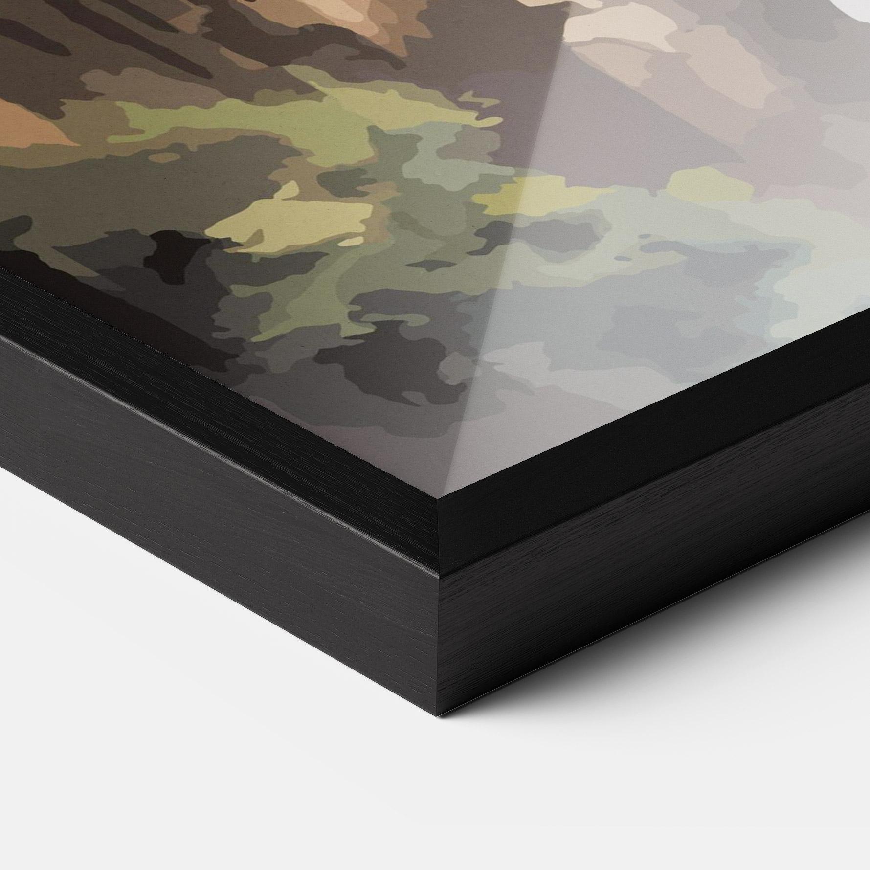 Gerahmte Poster Temple Painting mockup 3