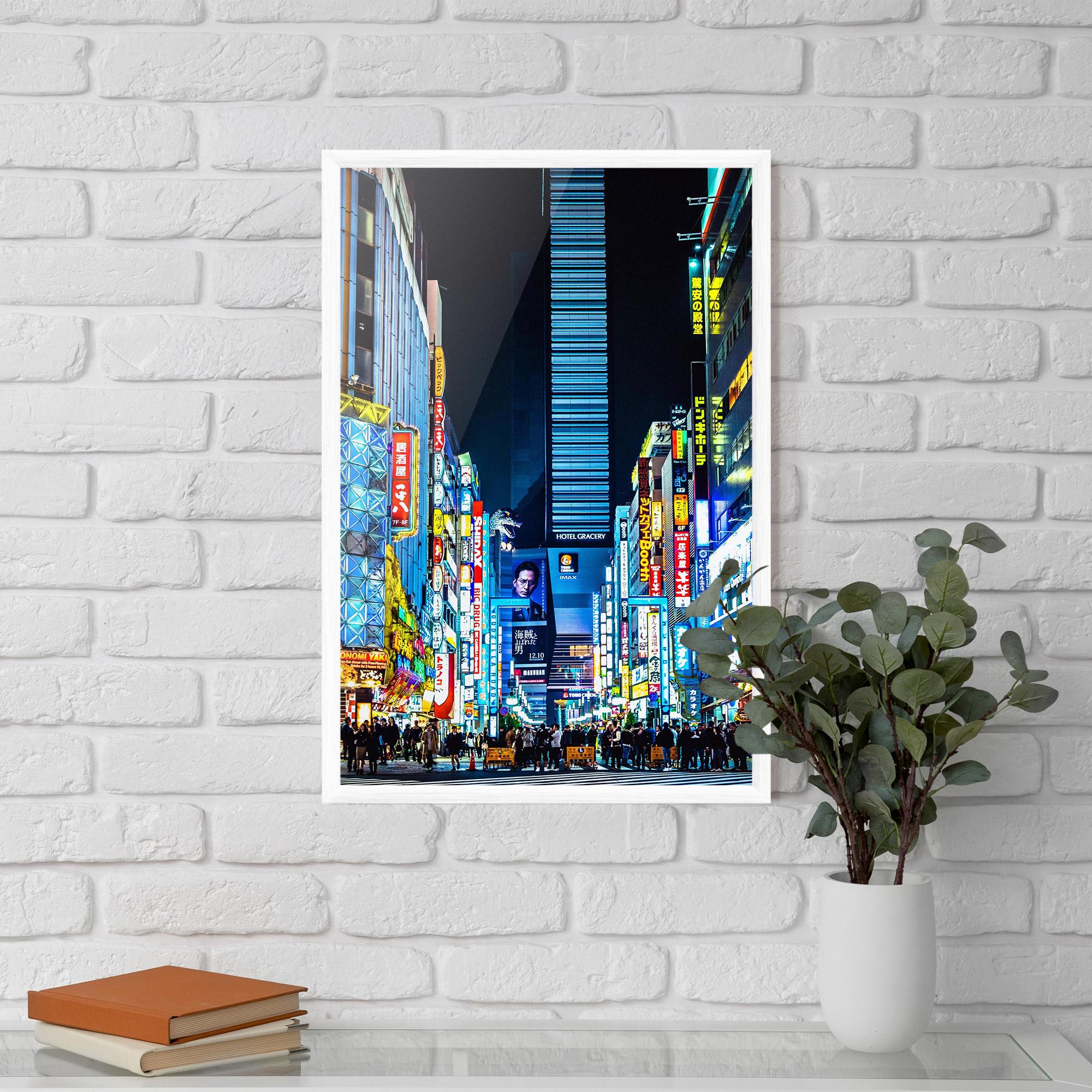 Gerahmte Poster Colorful City Lights mockup 5