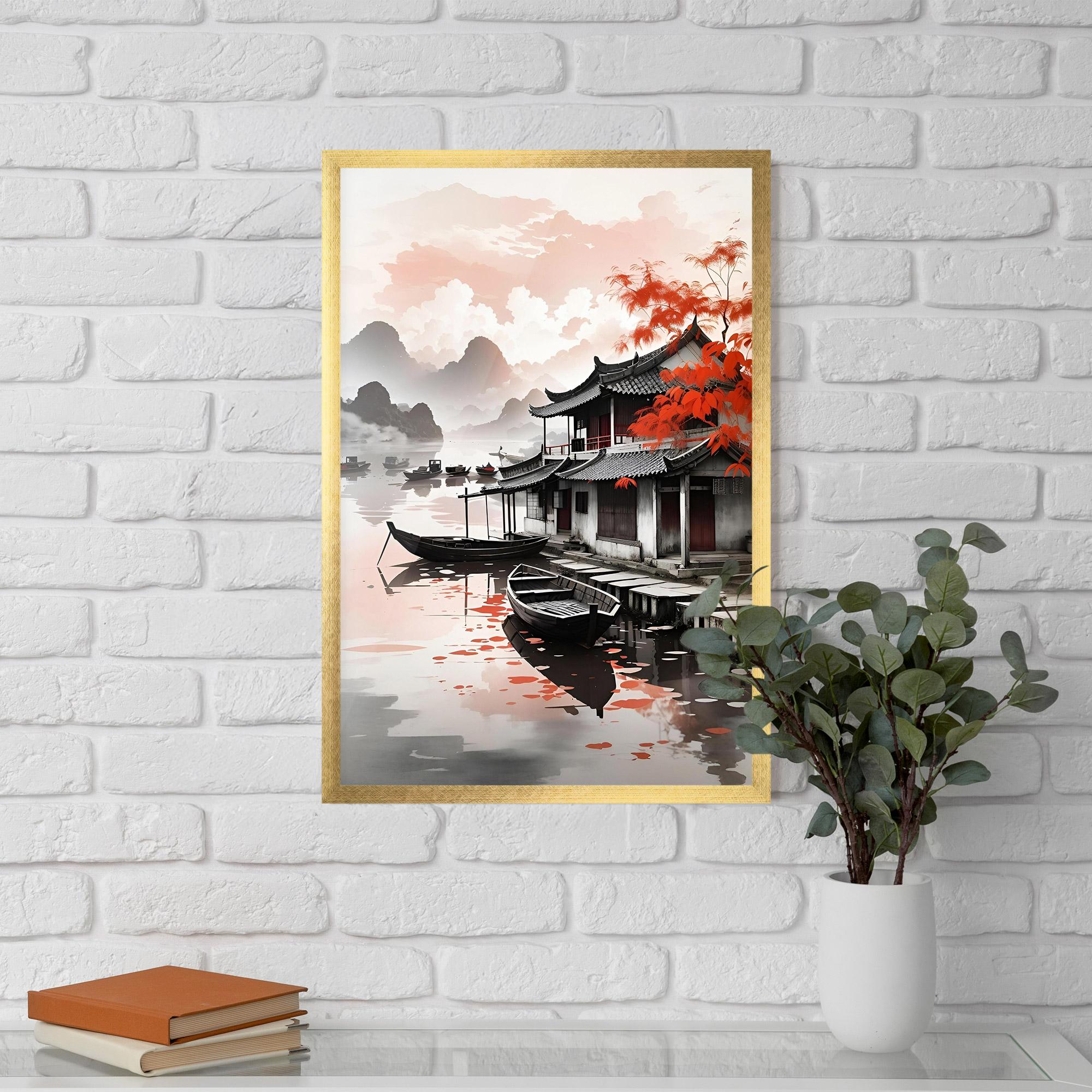 Gerahmte Poster Architecture Reflections mockup 5