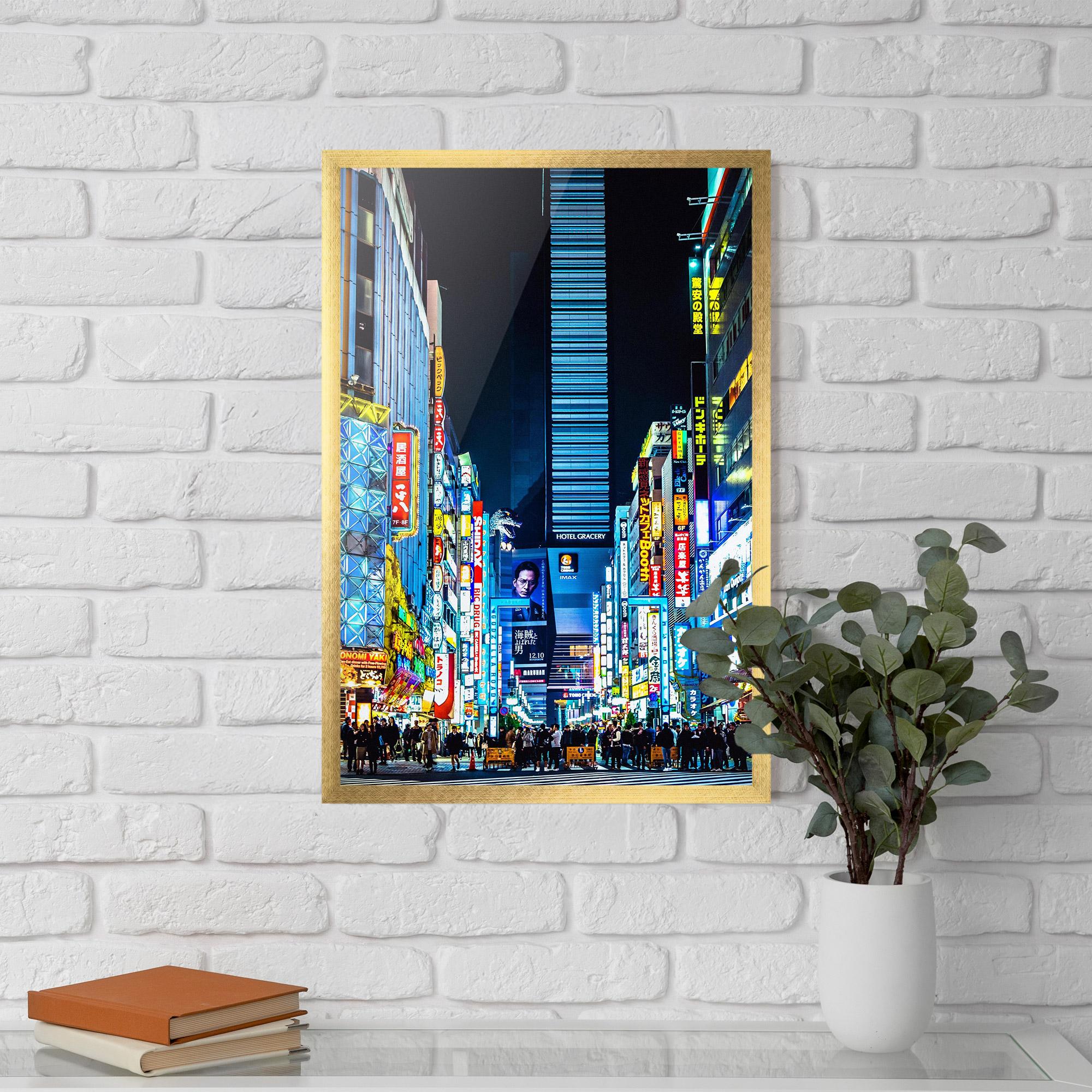 Gerahmte Poster Colorful City Lights mockup 5