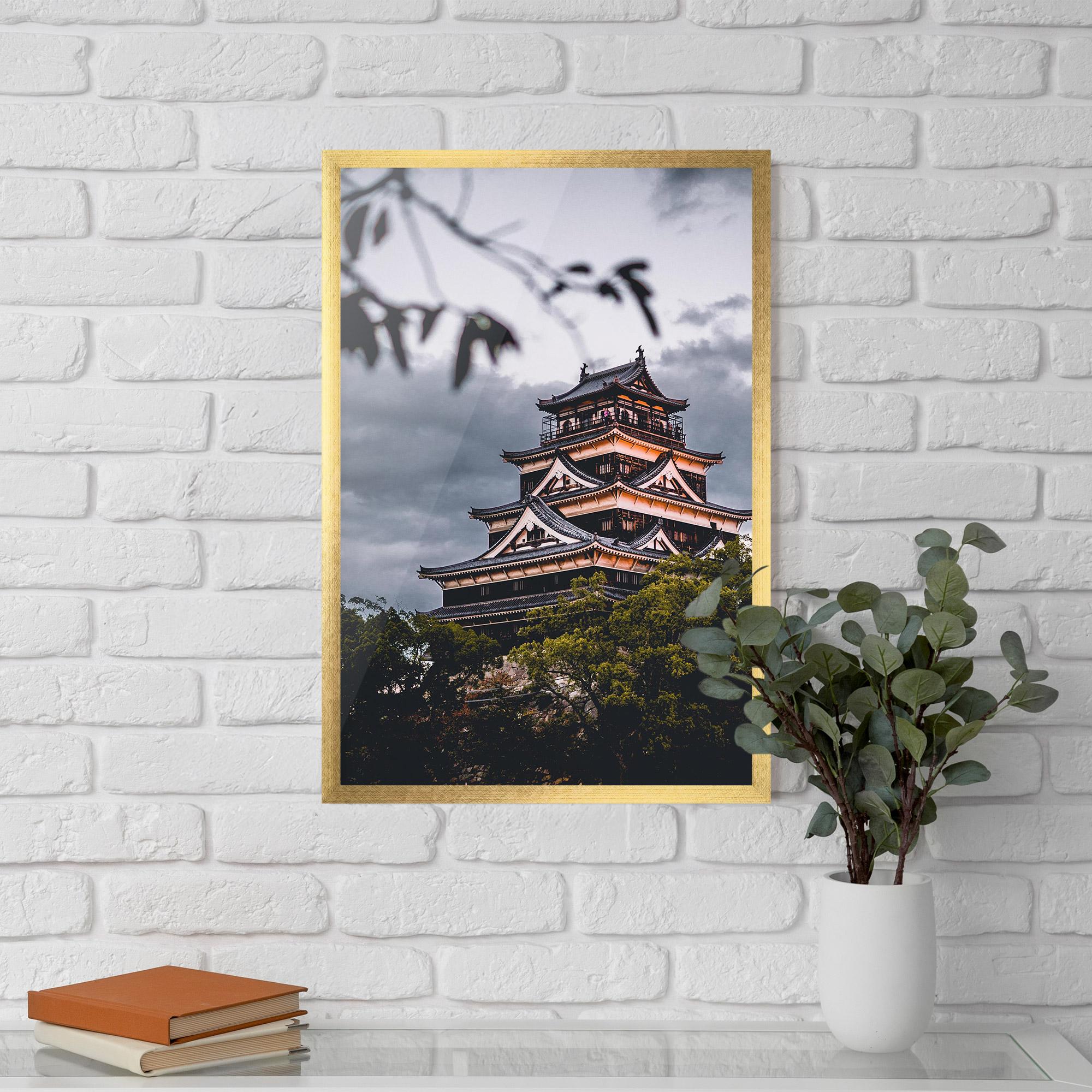 Gerahmte Poster Hiroshima Castle mockup 5