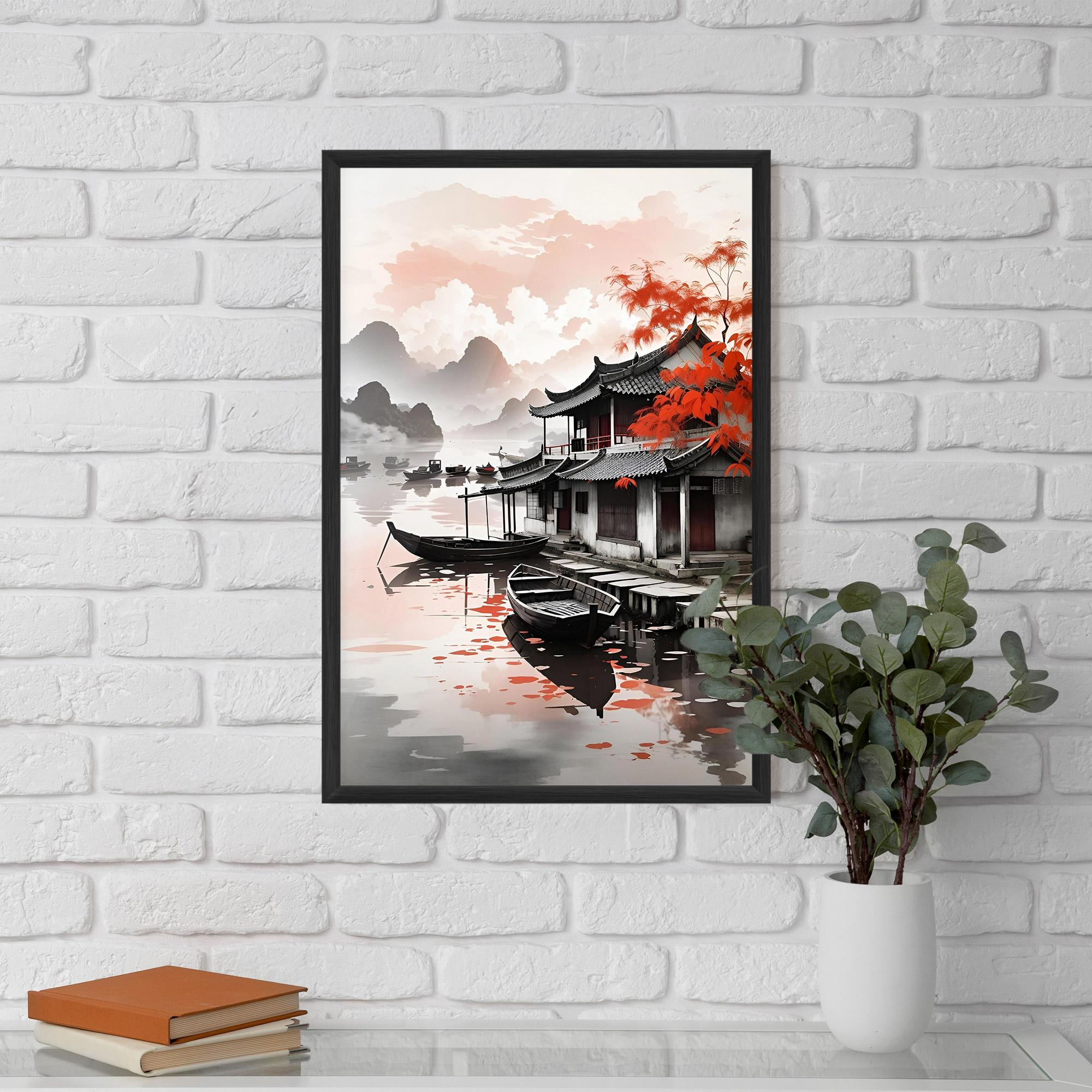 Gerahmte Poster Architecture Reflections mockup 5