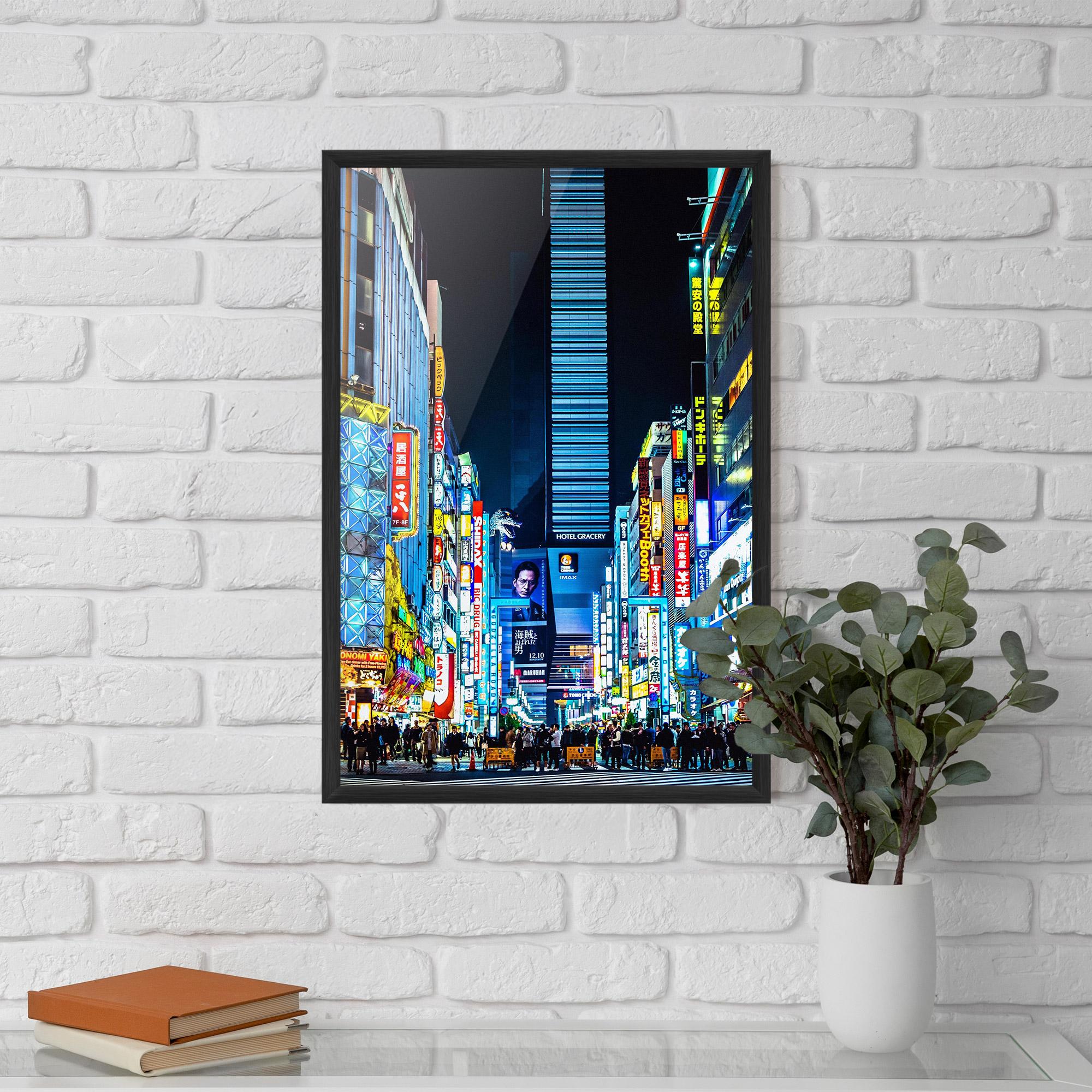 Gerahmte Poster Colorful City Lights mockup 5