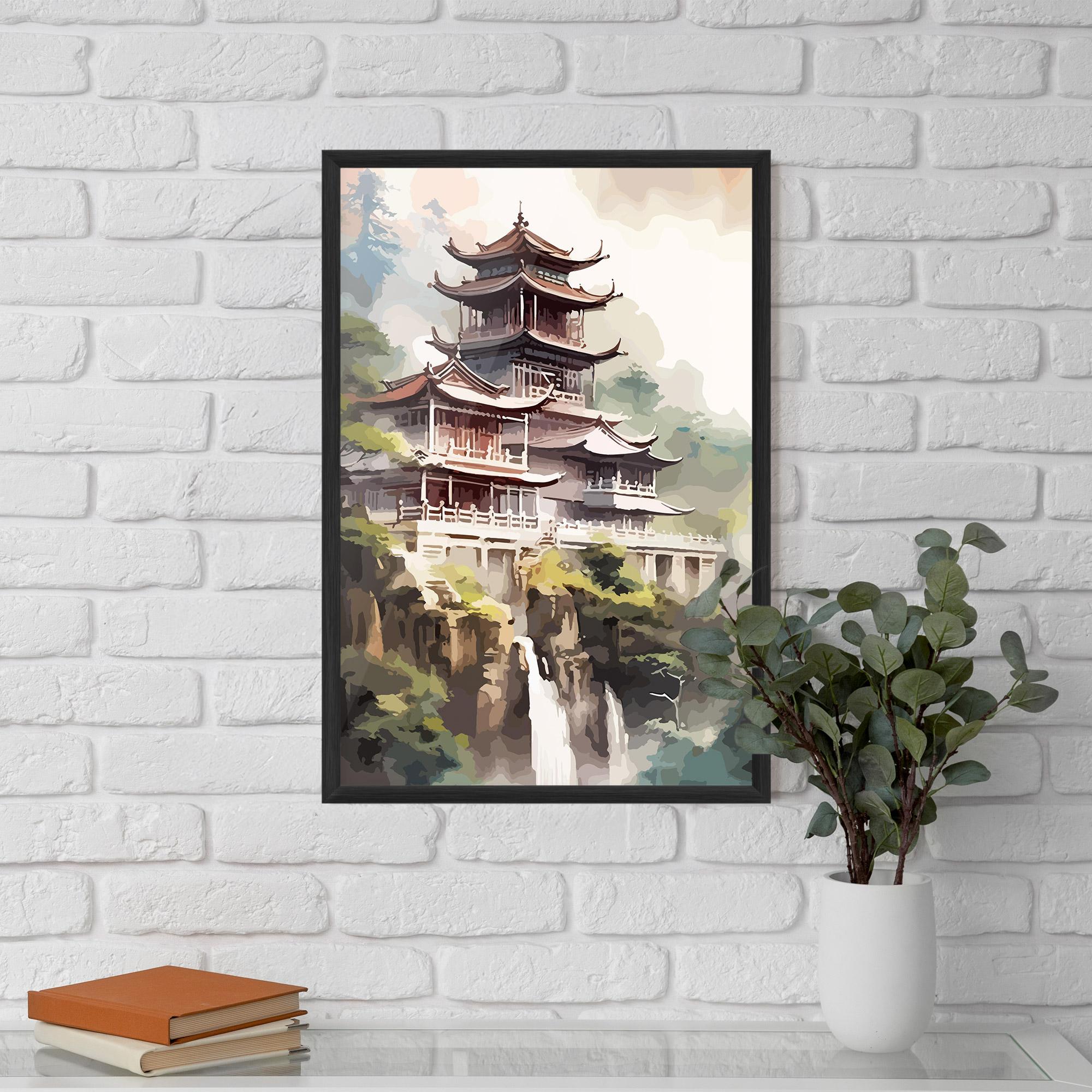 Gerahmte Poster Temple Painting mockup 5