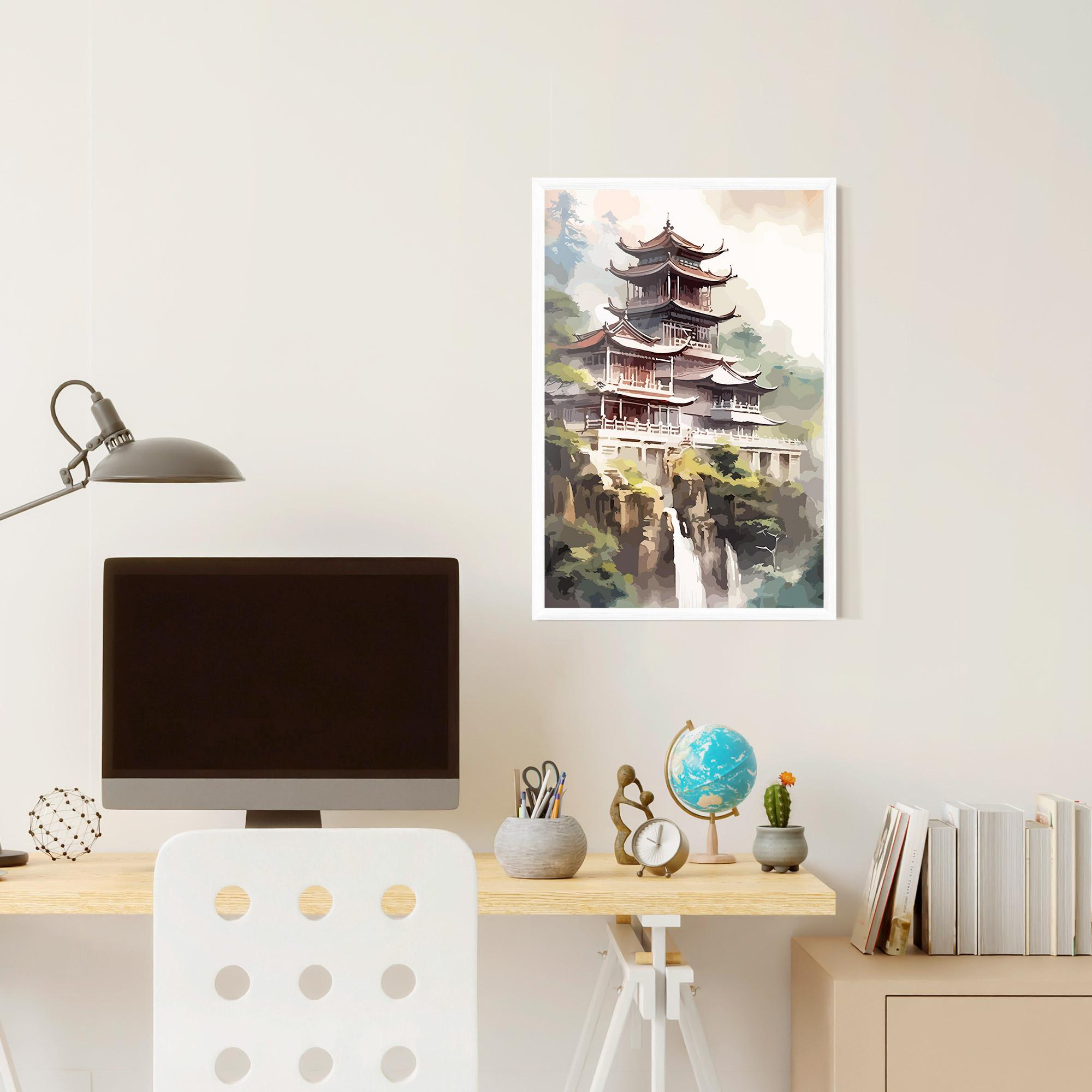 Gerahmte Poster Temple Painting mockup 6