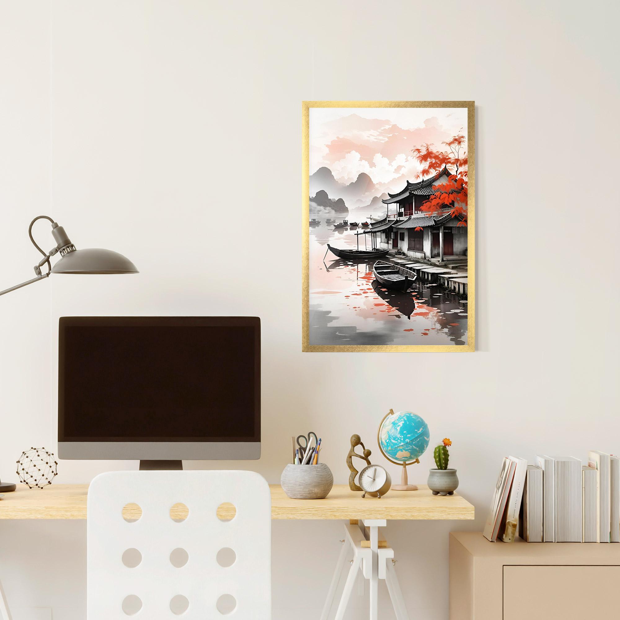 Gerahmte Poster Architecture Reflections mockup 6