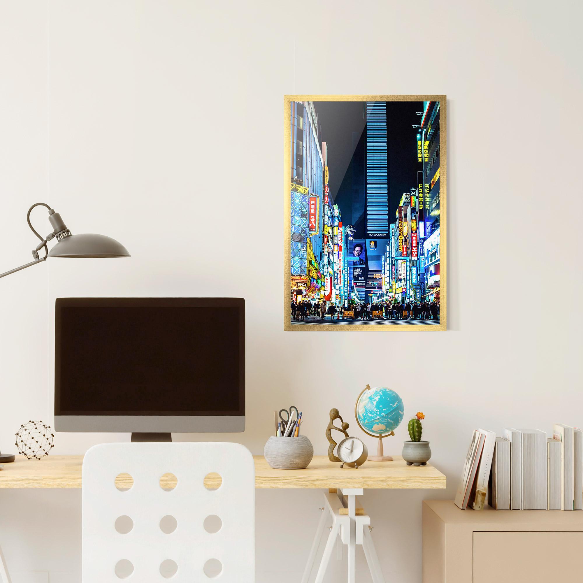 Gerahmte Poster Colorful City Lights mockup 6