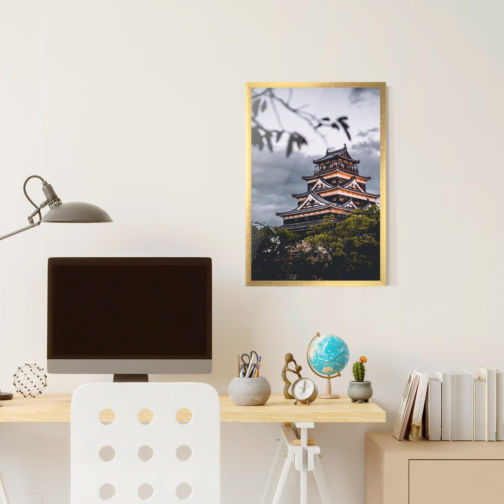 Gerahmte Poster Hiroshima Castle mockup 6