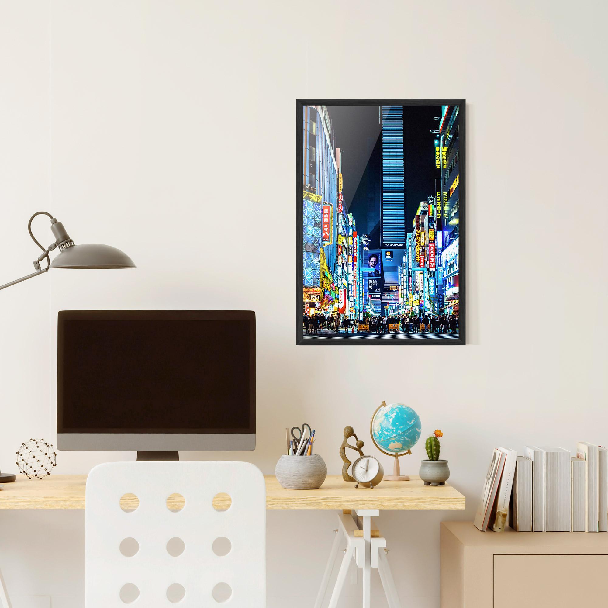 Gerahmte Poster Colorful City Lights mockup 6