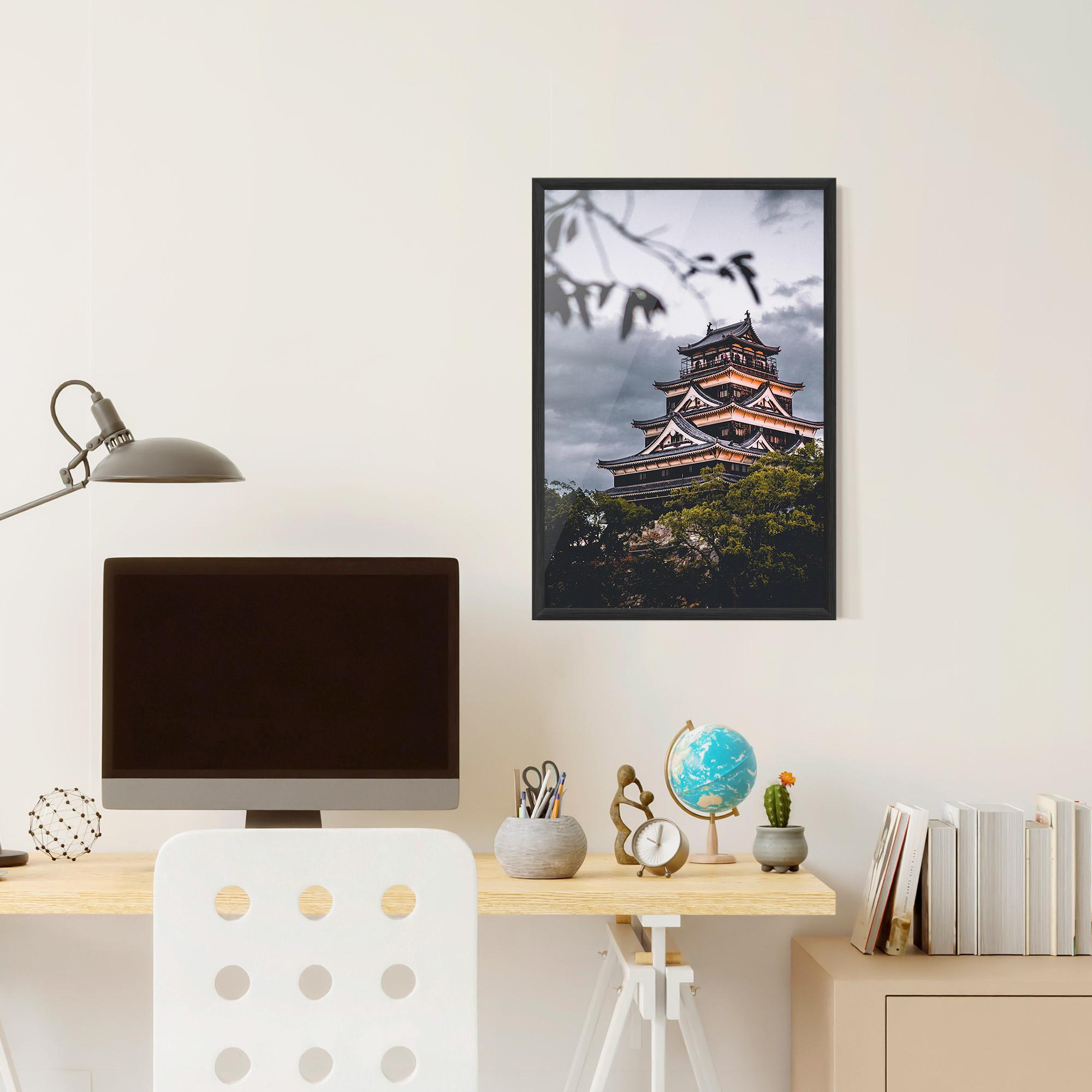 Gerahmte Poster Hiroshima Castle mockup 6