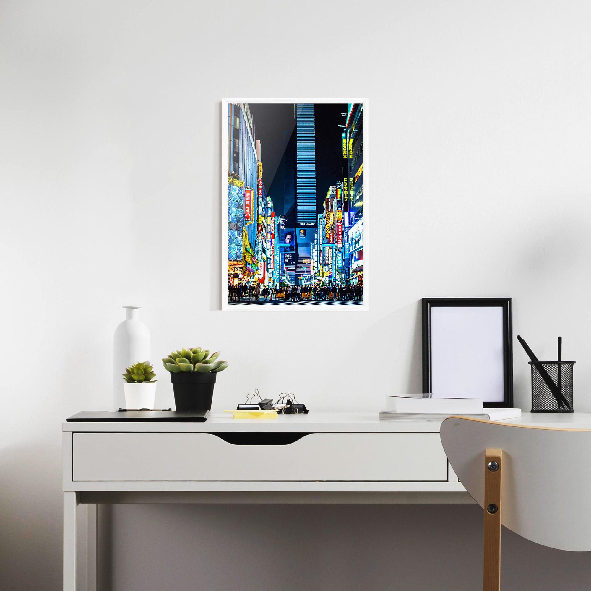 Gerahmte Poster Colorful City Lights mockup 7