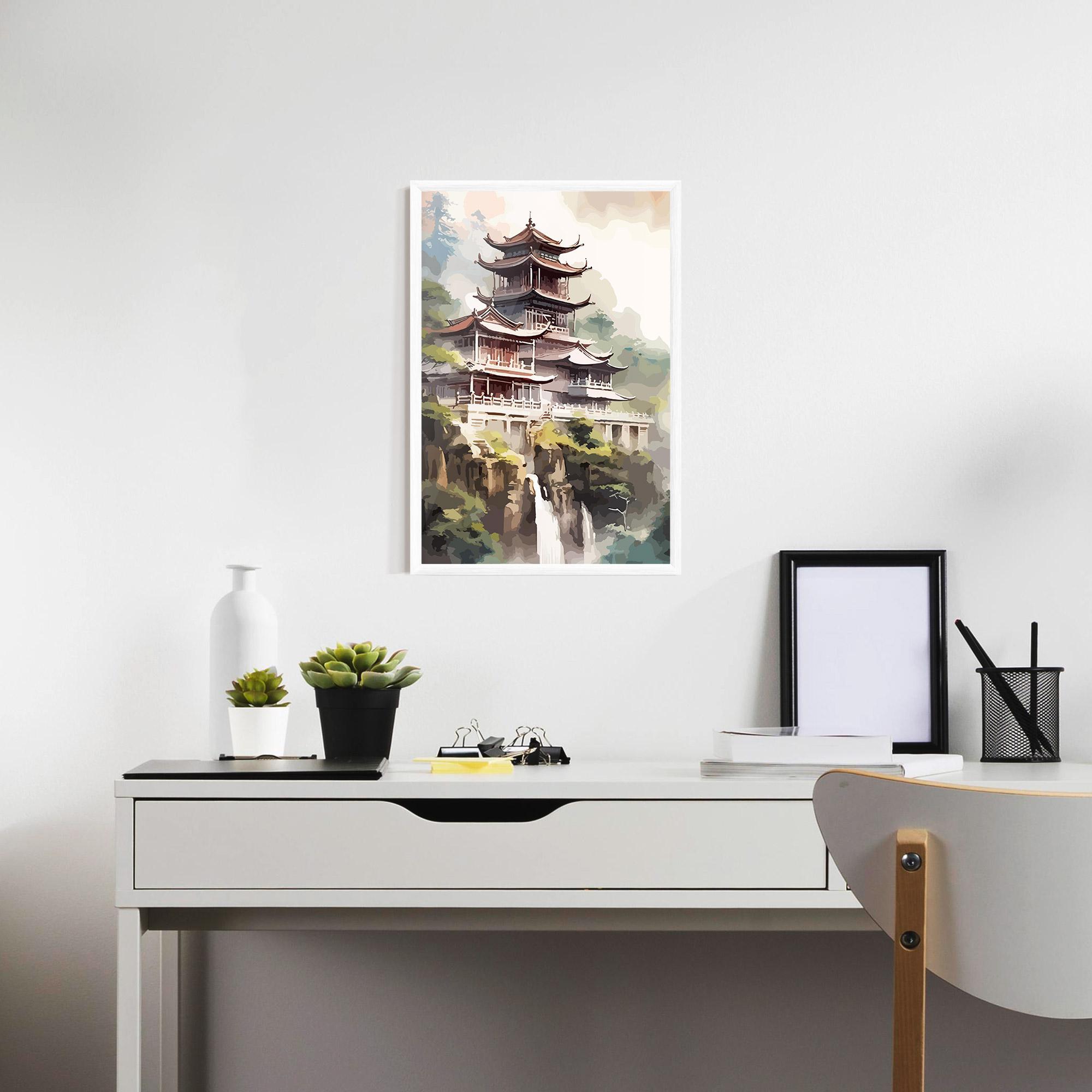 Gerahmte Poster Temple Painting mockup 7