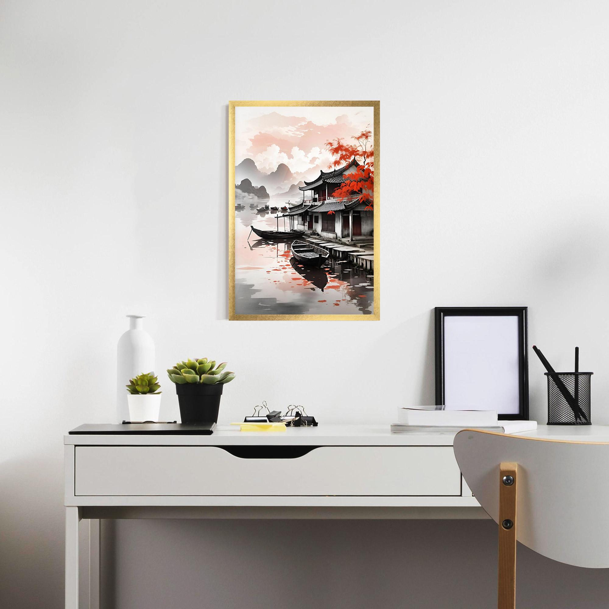 Gerahmte Poster Architecture Reflections mockup 7