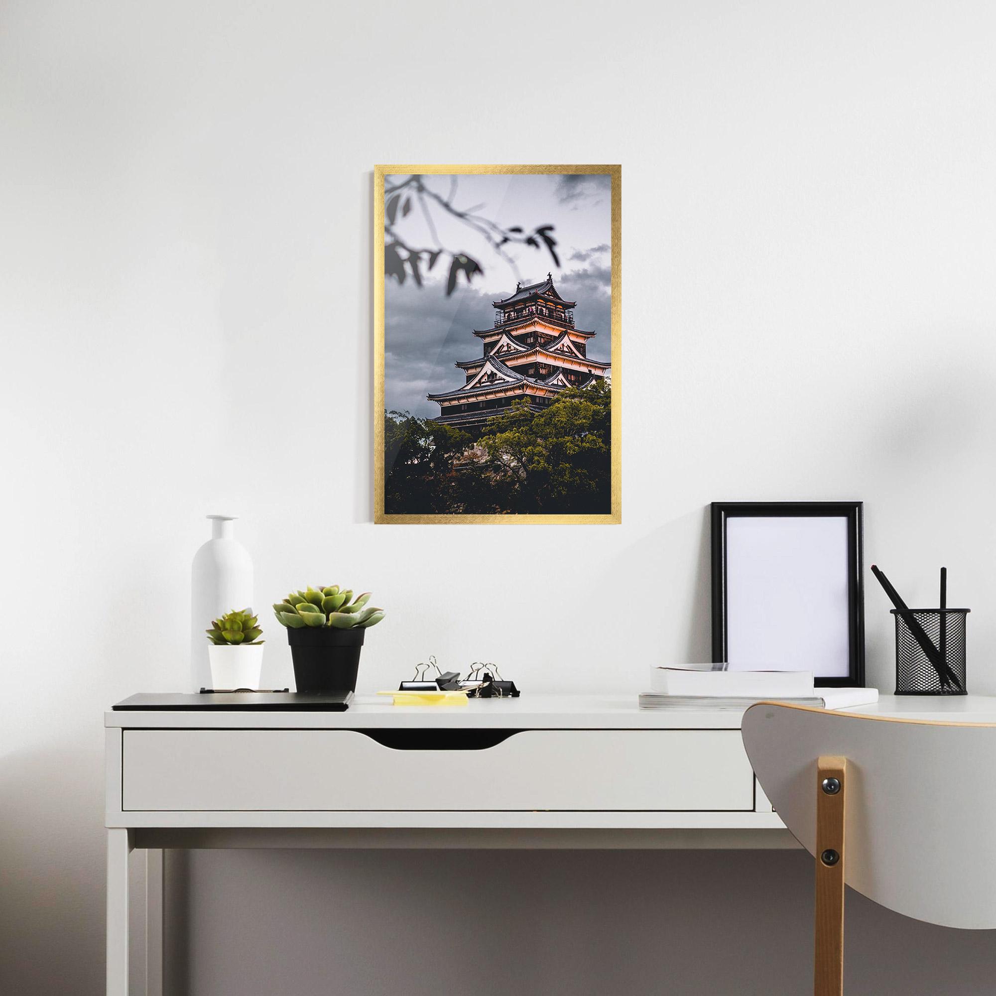 Gerahmte Poster Hiroshima Castle mockup 7