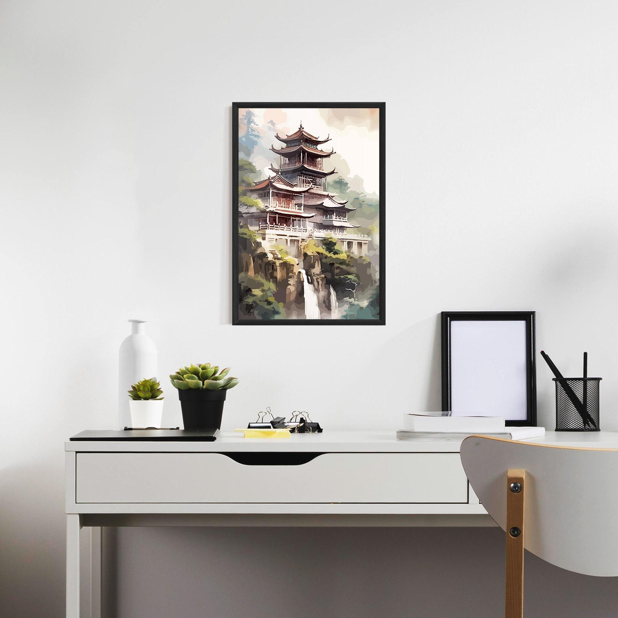 Gerahmte Poster Temple Painting mockup 7